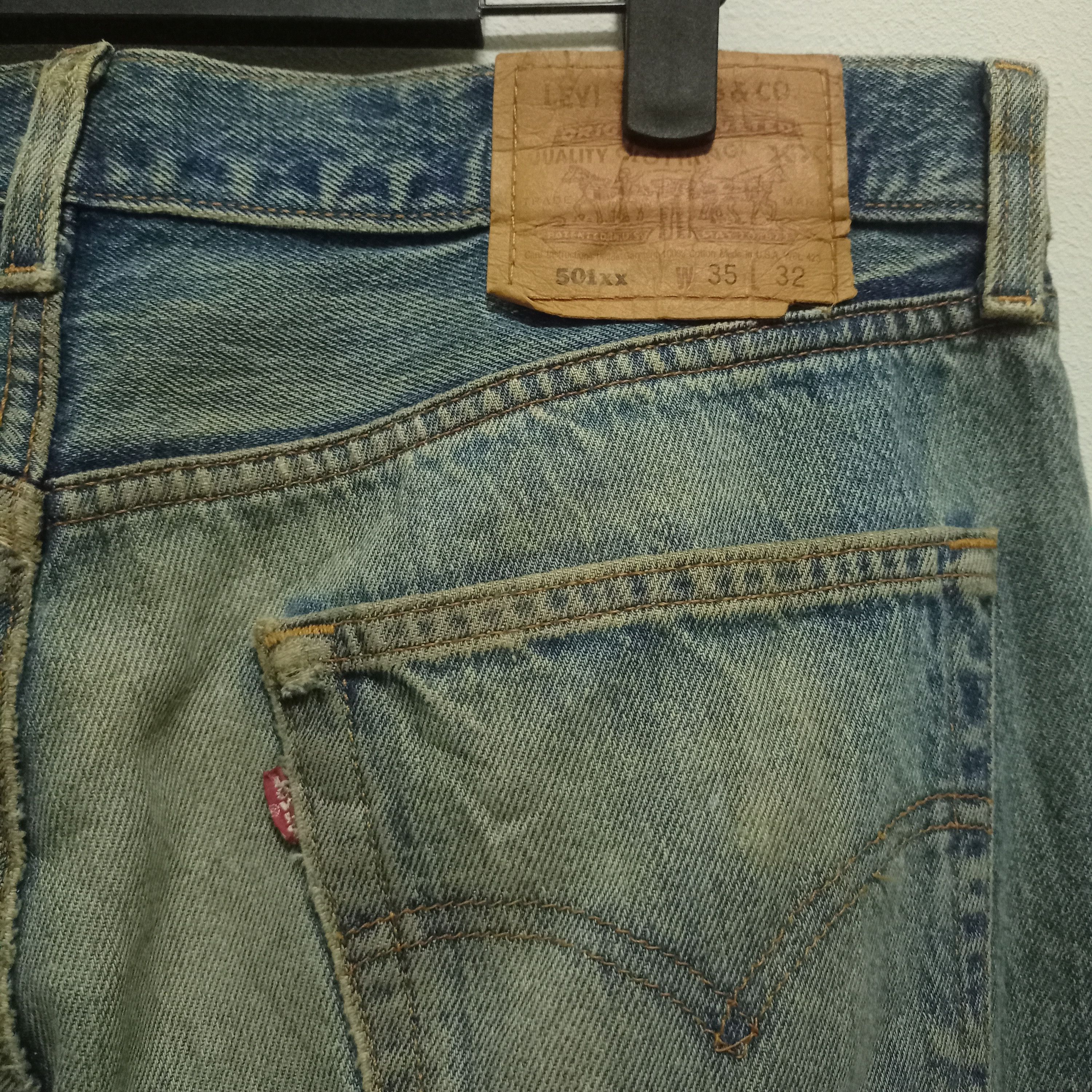 Levi's Vintage 90s Levis 501 Mud Wash Distressed Baggy Jeans 34x29 Size US 34 / EU 50 - 6 Thumbnail