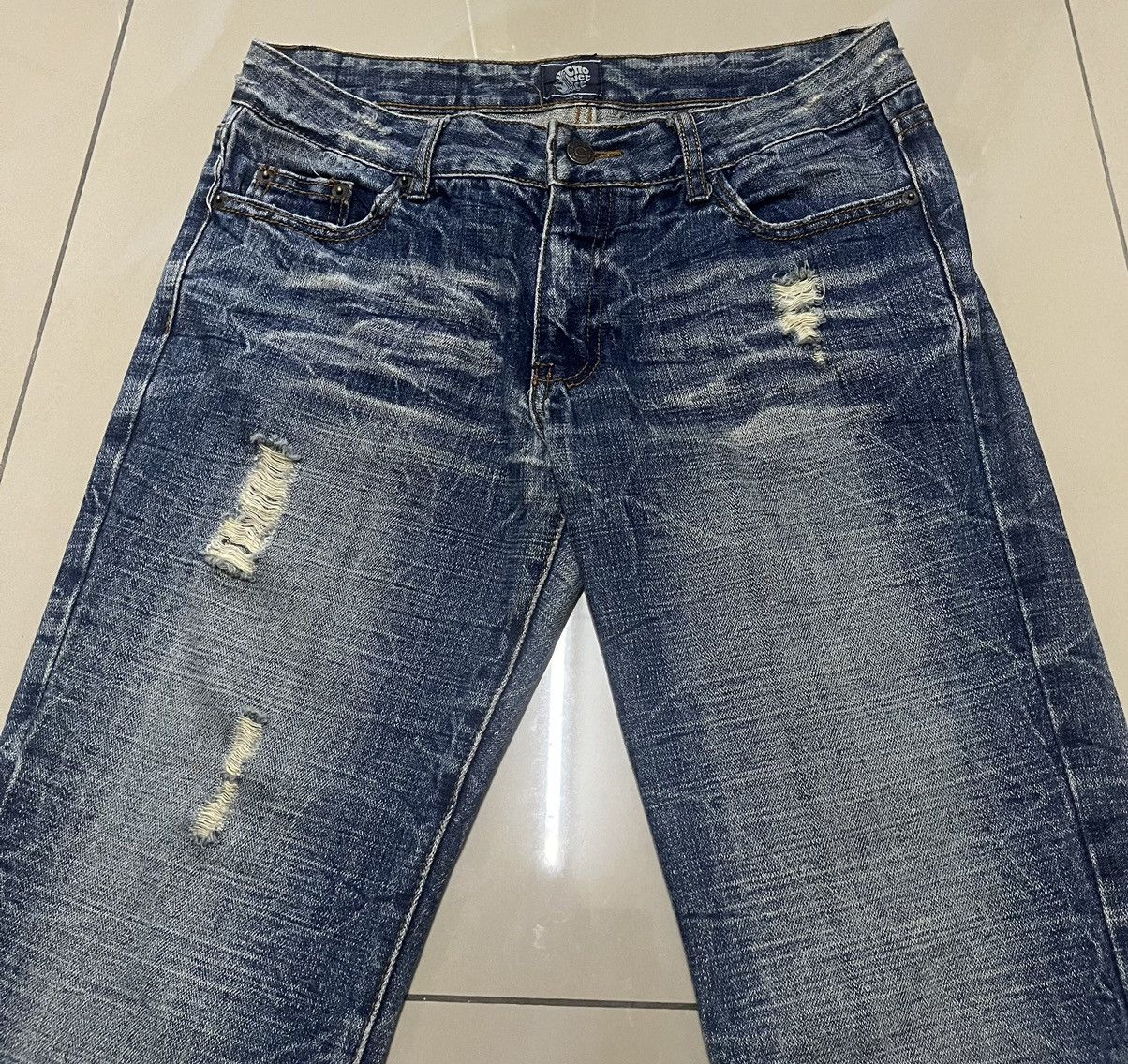 Hysteric Glamour Flare Jeans chouette distressed thunder denim low rise Size US 32 / EU 48 - 7 Thumbnail