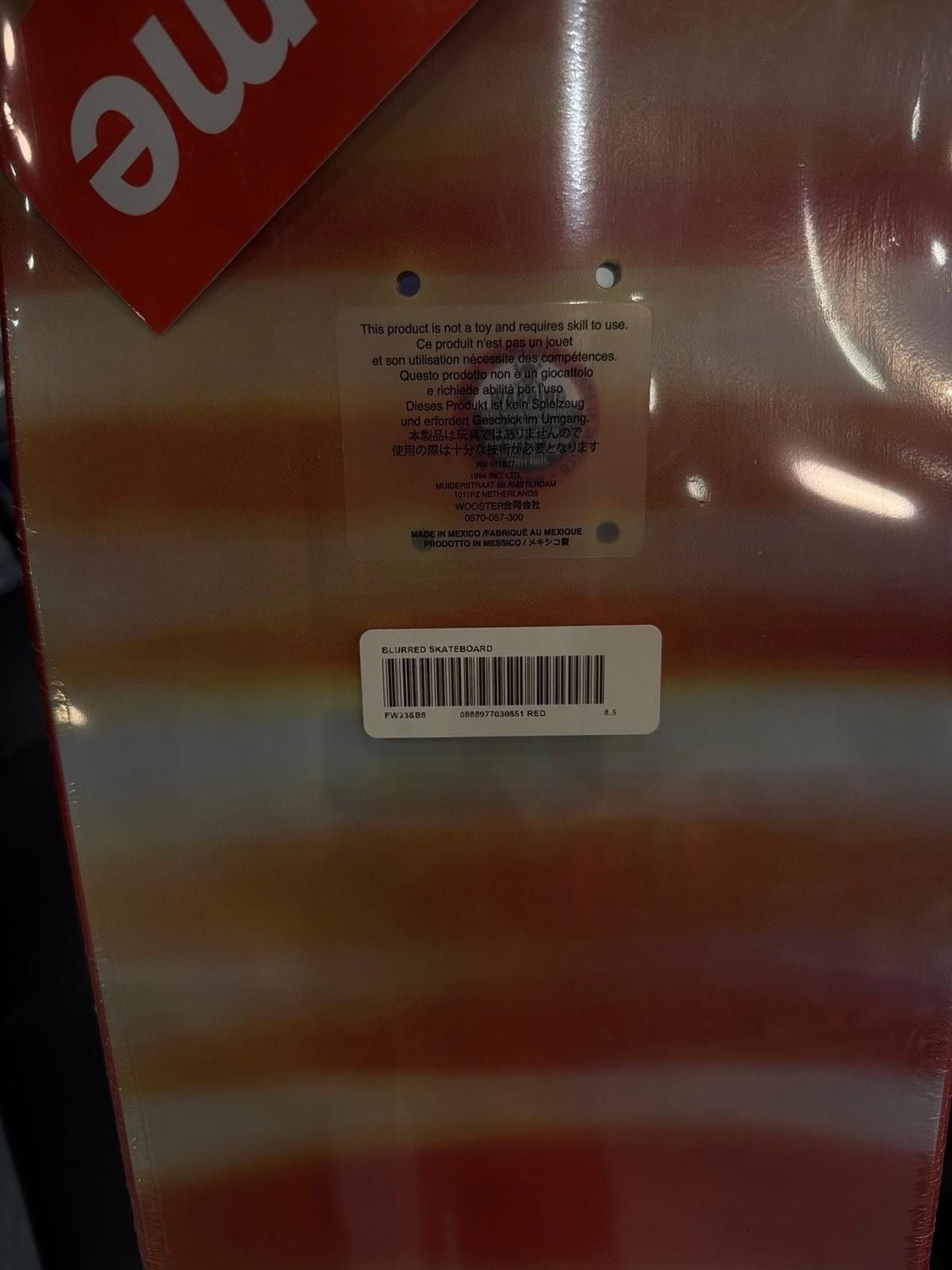 Supreme Supreme Skateboard Blurred Logo Color Red FW23 Red Size ONE SIZE - 6 Thumbnail