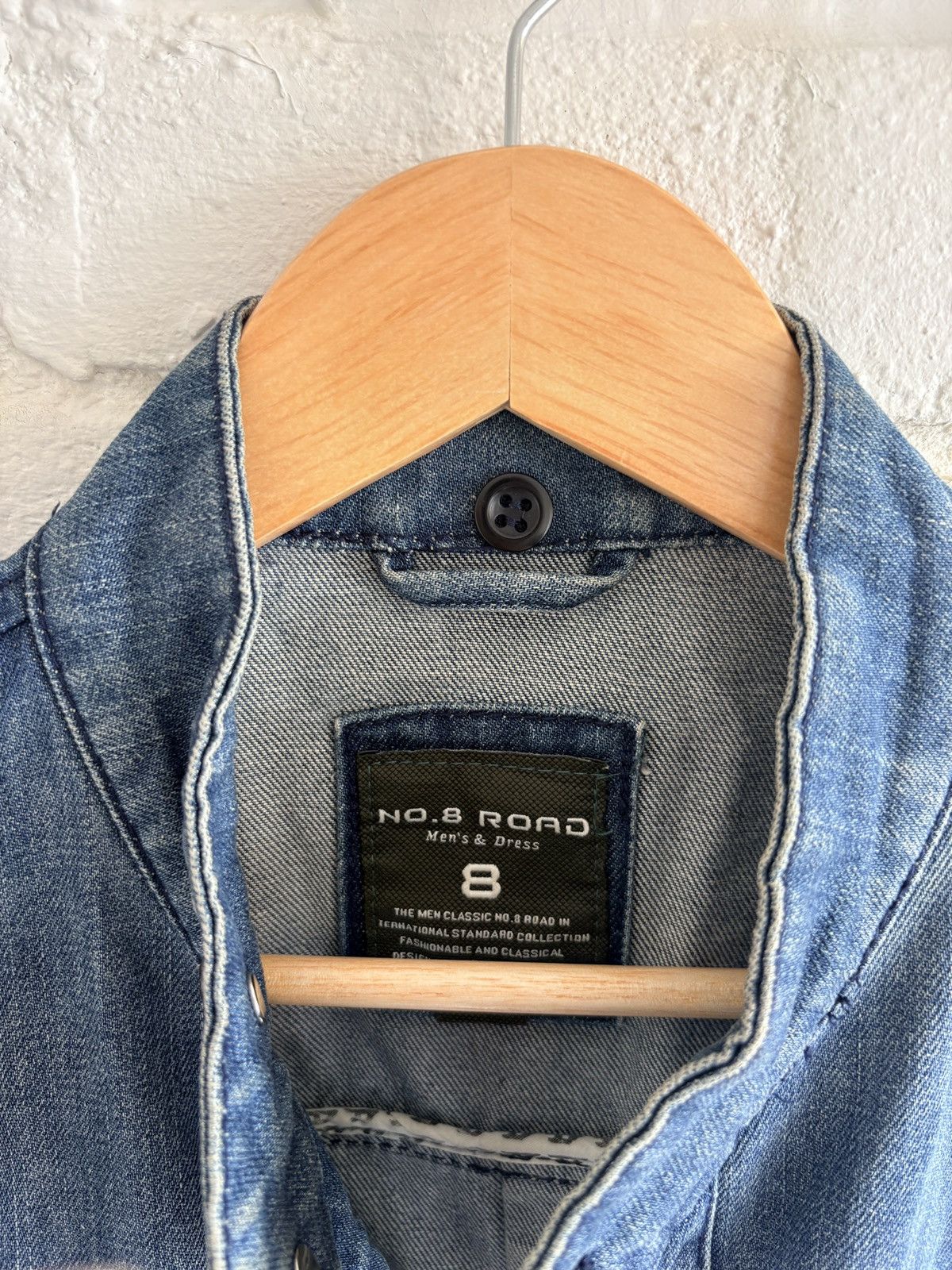 Vintage Vintage Washed Denim Biker Jacket Size L Size US M / EU 48-50 / 2 - 3 Thumbnail