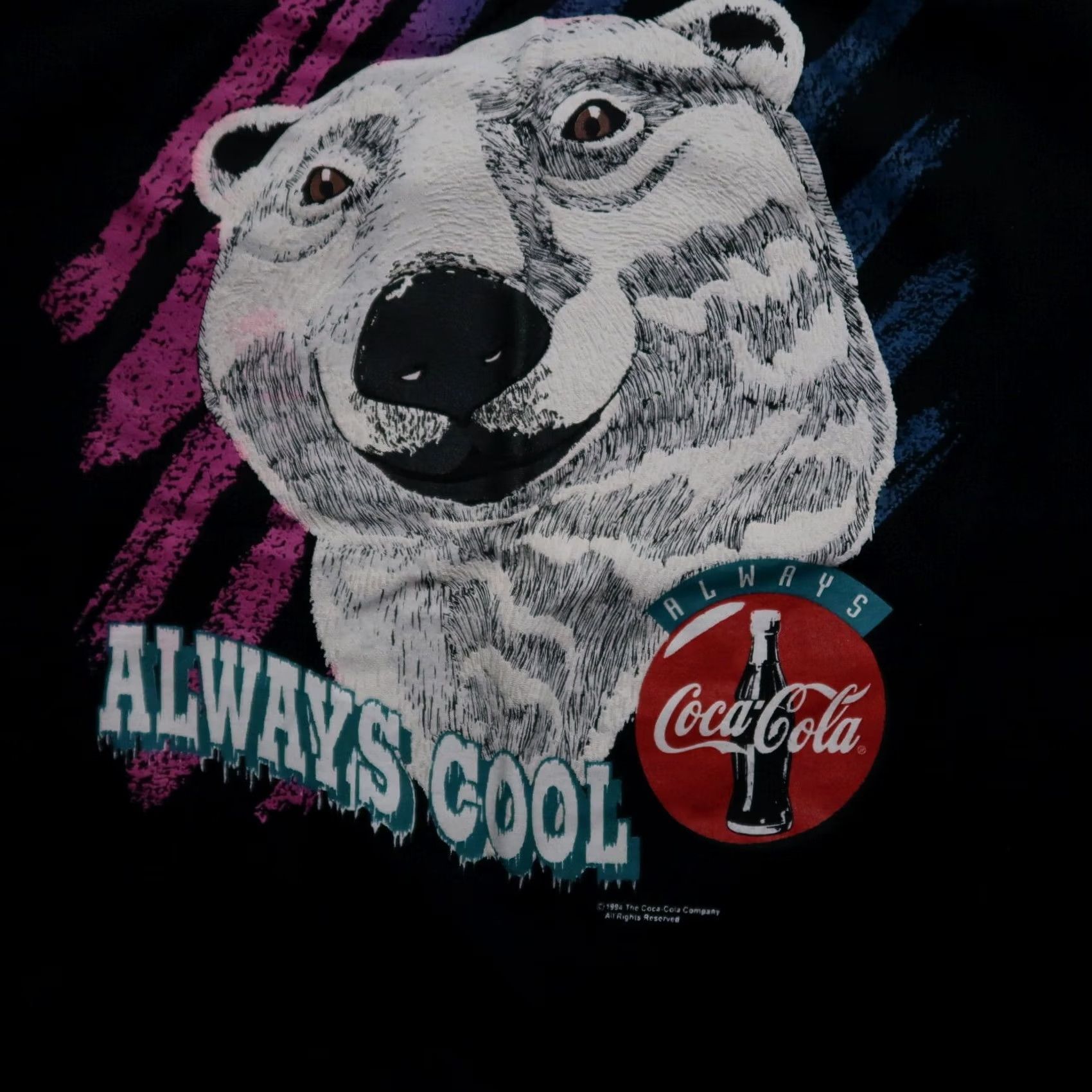 Vintage VINTAGE Coca Cola Shirt Mens M Polar Bear Always Cool 1994 Black USA Made Size US M / EU 48-50 / 2 - 3 Thumbnail