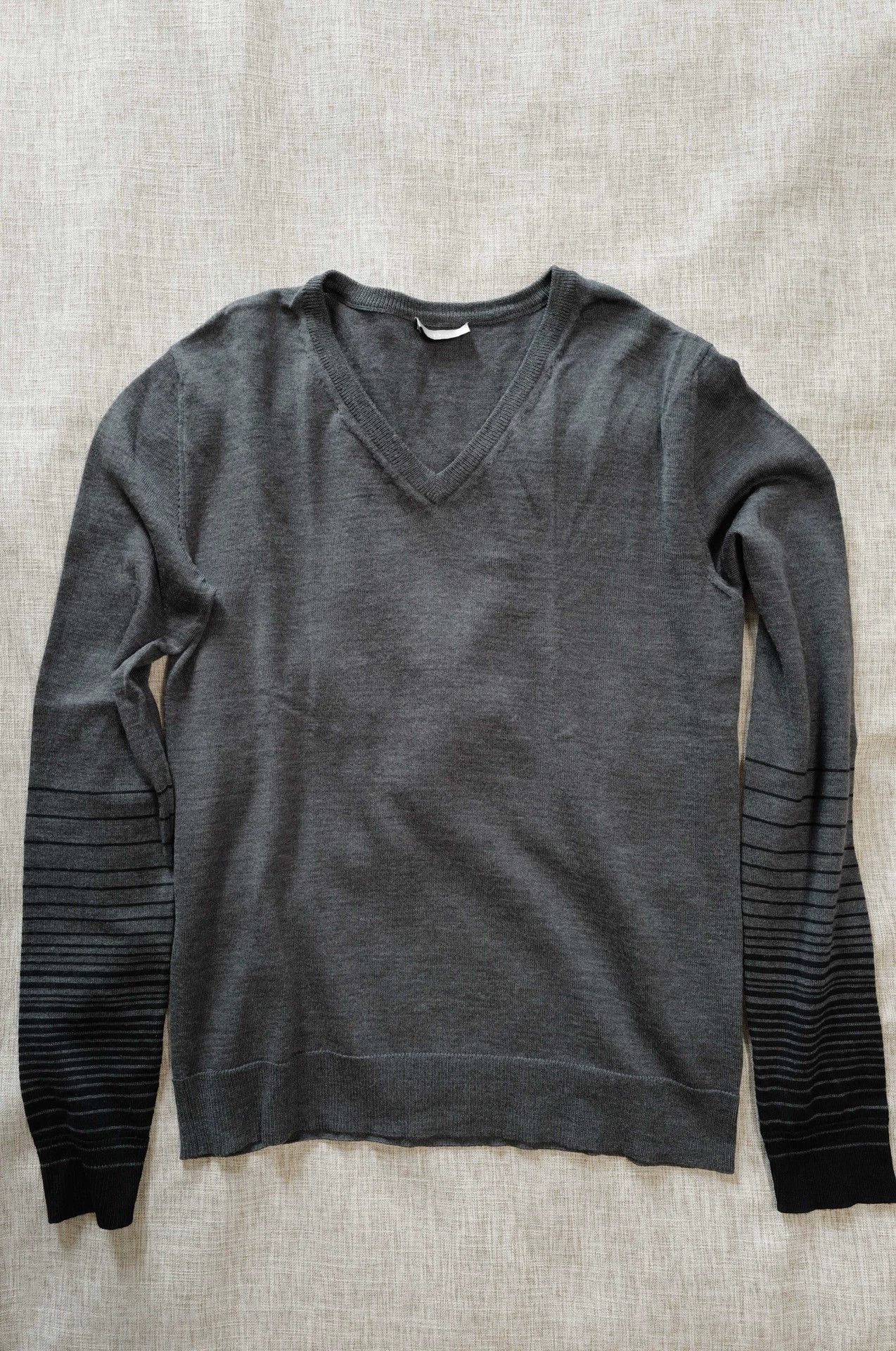 Dior homme 05AW エディ期 ストライプ 長袖ウールニット Dior homme