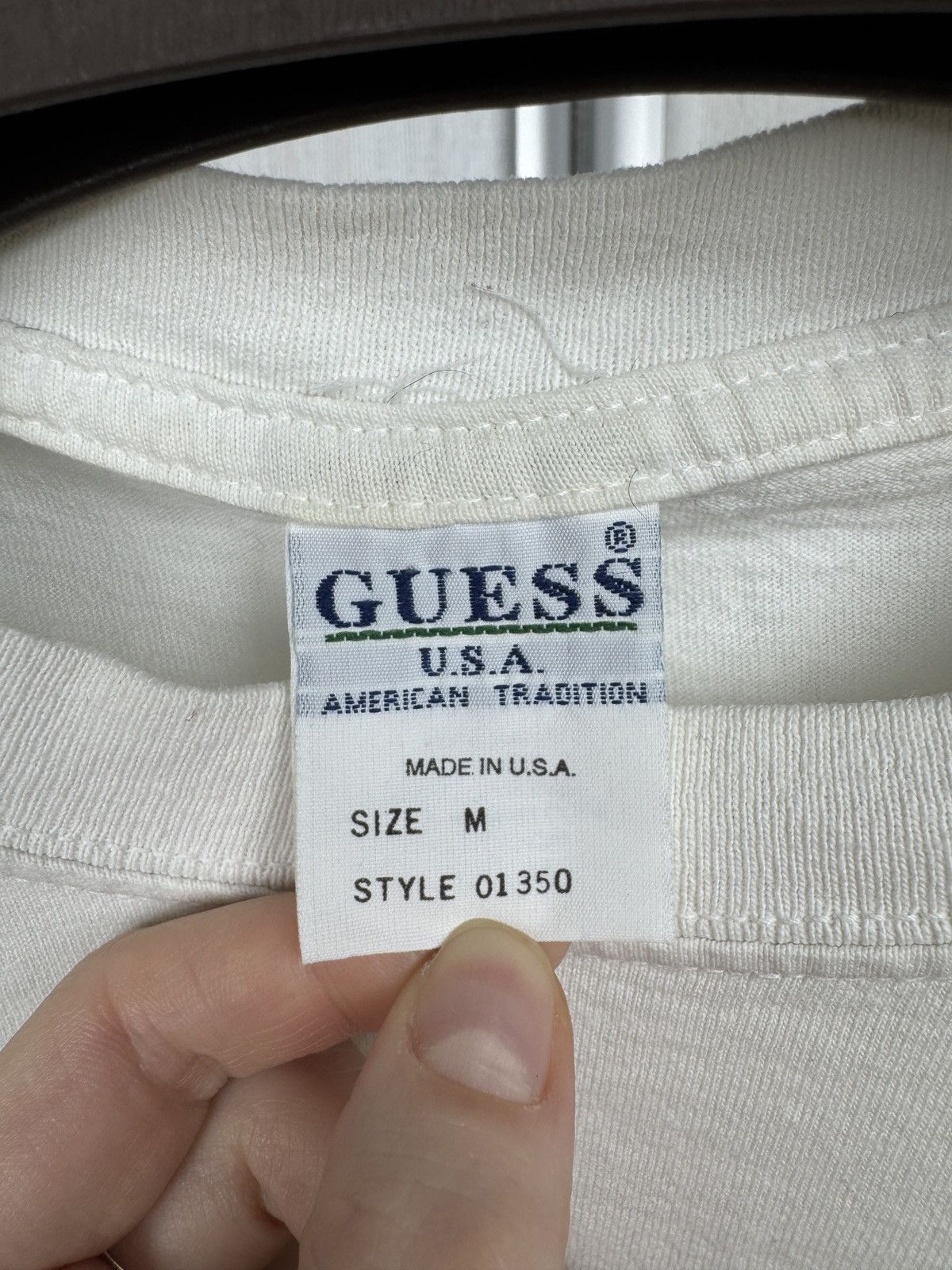 Guess Guess USA vintage 90s big logo 1997 white tee shirt Size US M / EU 48-50 / 2 - 7 Thumbnail