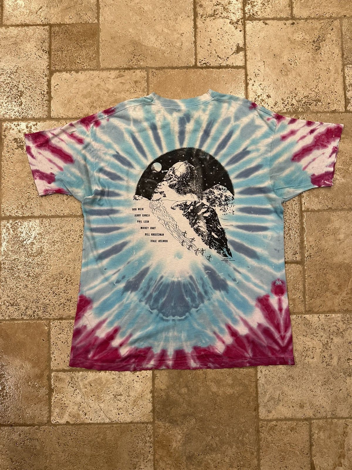 Band Tees Vintage Grateful Dead Ski Skeleton Snow Tie Dye 1990s Tee Size US XXL / EU 58 / 5 - 12 Thumbnail