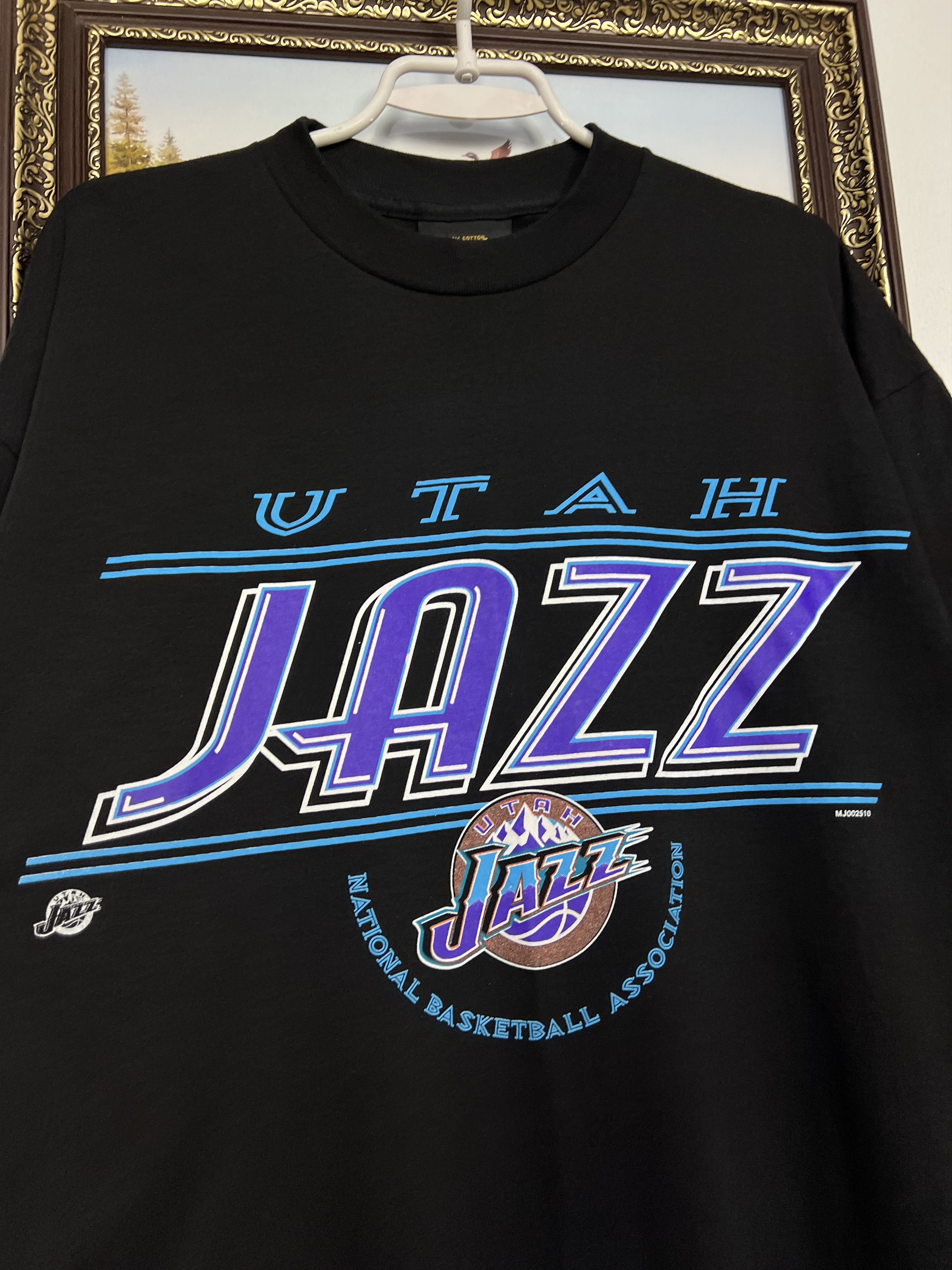Vintage Utah Jazz Over Print Shirt NBA Big Logo Jersey Rare Size US XL / EU 56 / 4 - 3 Thumbnail