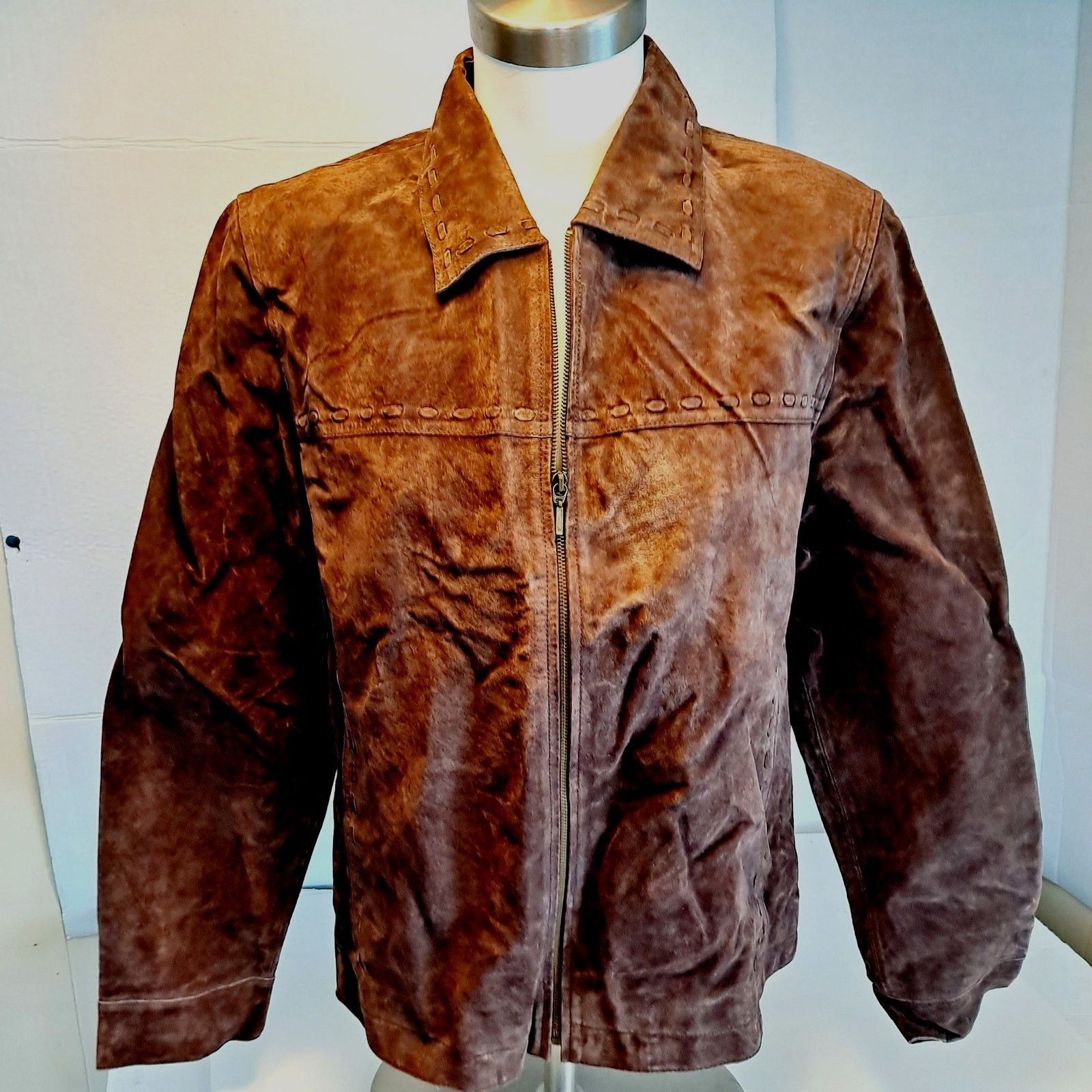 Vintage Y2K brown suede jacket FESTIVAL BOHO online