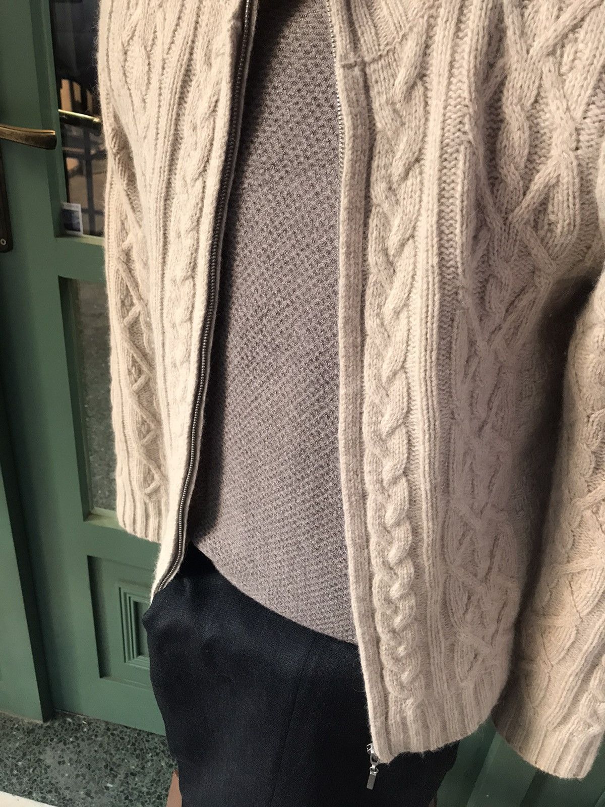 Gran Sasso GRAN SASSO MADE IN ITALY TEXTURED PURE WOOL GREY CREWNECK Size M / US 6-8 / IT 42-44 - 4 Thumbnail