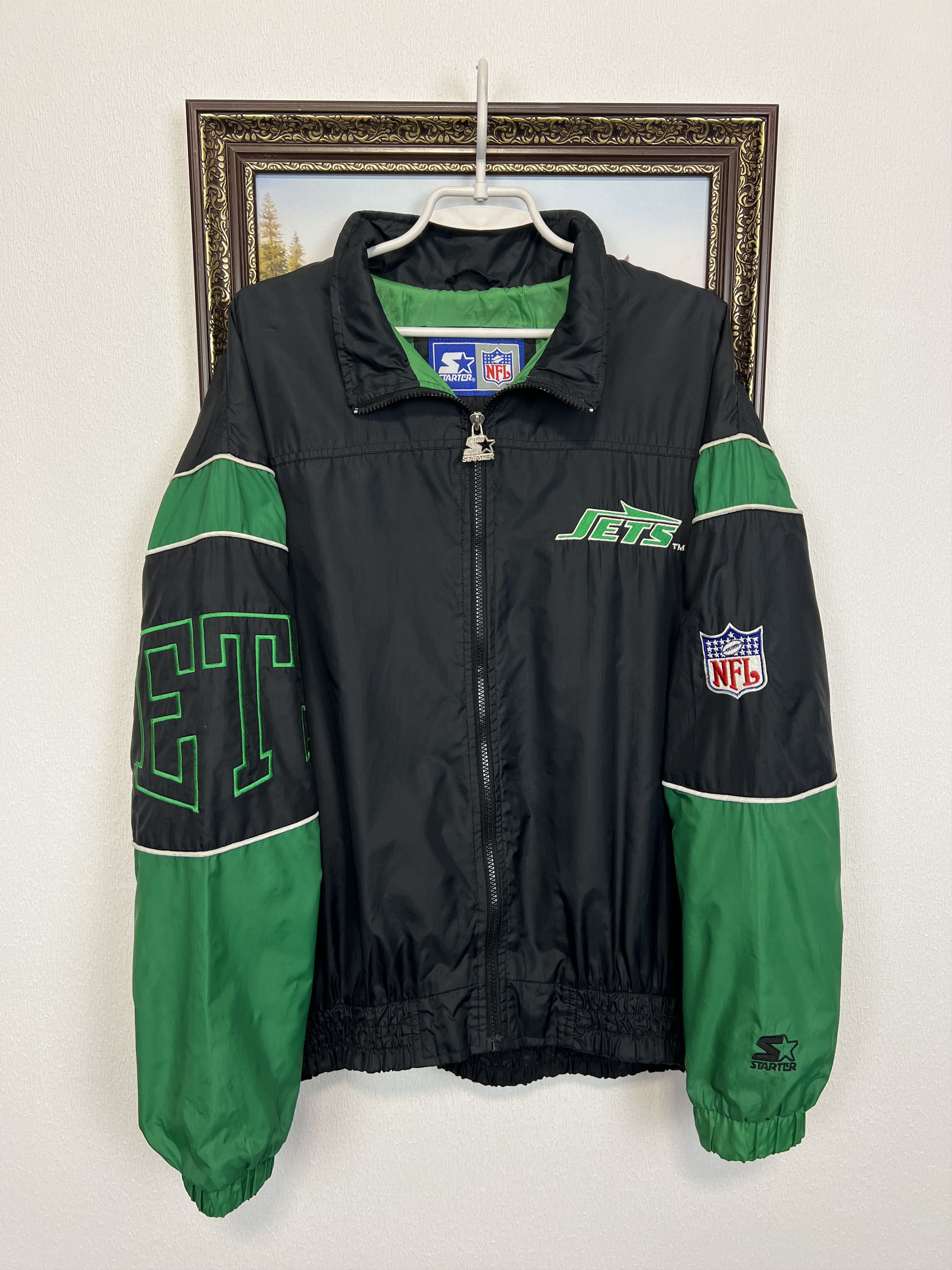 Starter Vintage 90's New York Jets Jacket NFL Track Top Zip Rare Size US L / EU 52-54 / 3 - 1 Thumbnail
