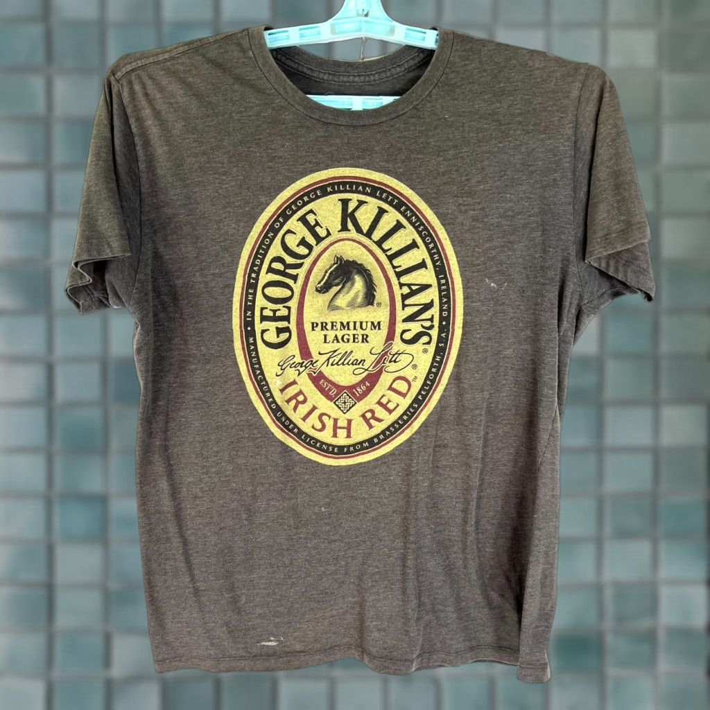 Vintage George Kilian's Irish Red Beer T shirt Mens Size L Brown Graphic Tee Distressed Size US L / EU 52-54 / 3 - 1 Thumbnail