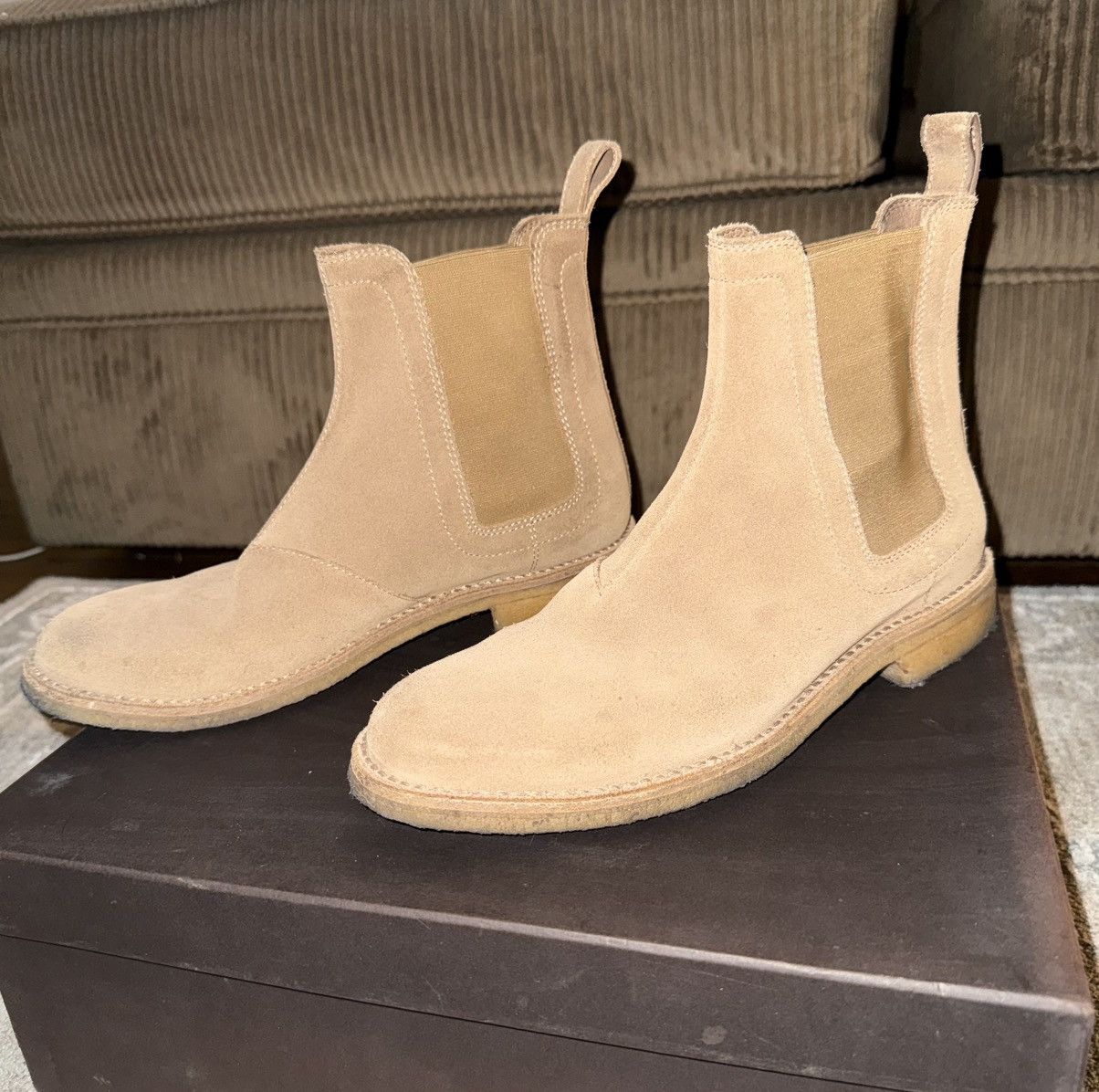 Bottega Veneta Bottega Veneta camel swede chelsea boot Size US 7.5 / EU 40-41 - 3 Thumbnail
