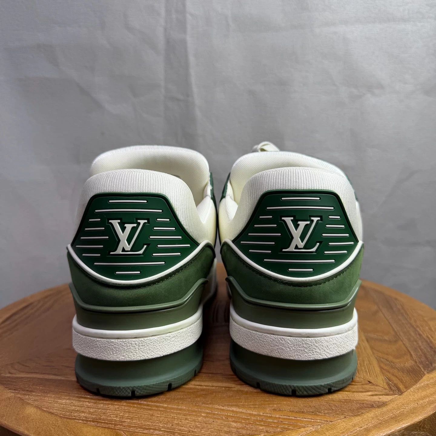 Louis Vuitton LV Trainer Matcha White-Green Suede US8/EU42 99New Box Size US 9 / EU 42 - 5 Thumbnail