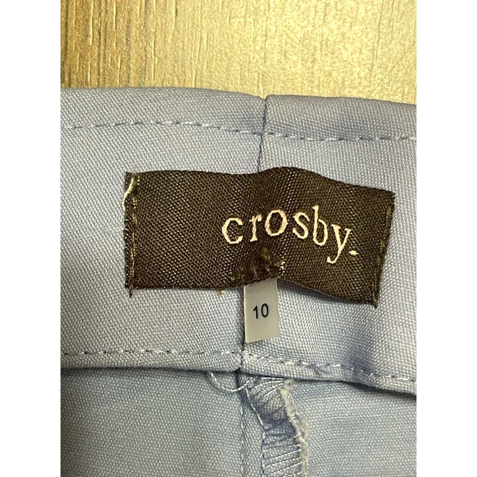 Vintage Crosby. Pants Women’s Size 10 Purple Pull On Pleated Trouser Casual Ankle Inseam 25 in Regular Womens Size 32" / US 10 / IT 46 - 3 Thumbnail