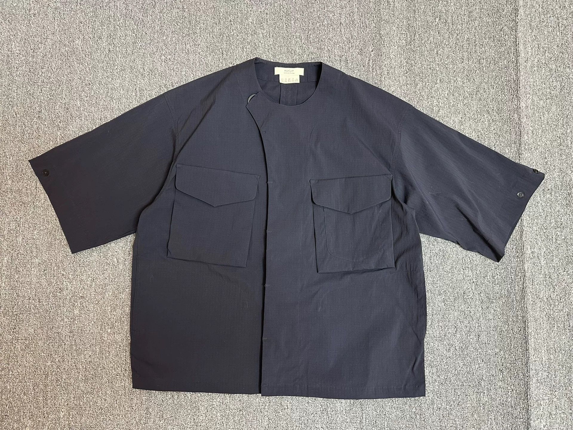 Norbit NORBIT Collarless Loose Short-Sleeve Shirt M Size US M / EU 48-50 / 2 - 1 Thumbnail