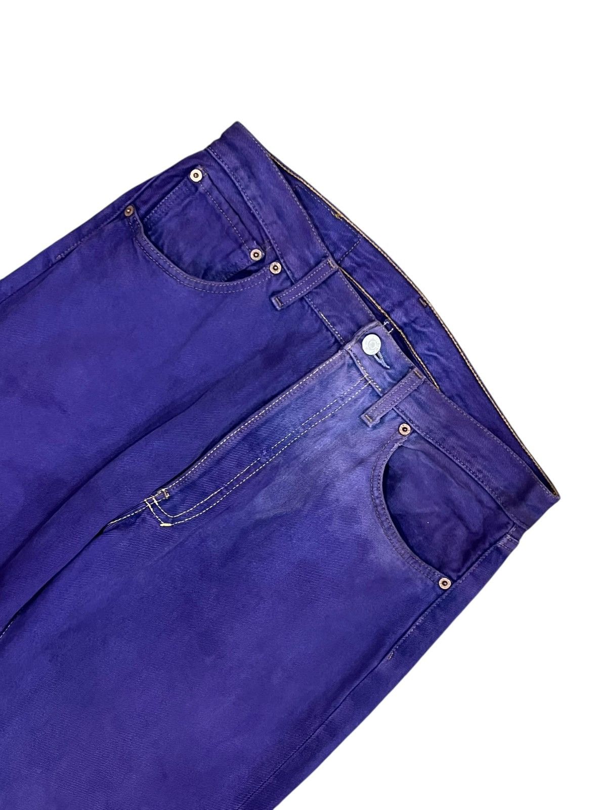 Levi's × Vintage Vtg 90's Levis 501 Purple Dyed Denim Pants Size US 32 / EU 48 - 3 Thumbnail
