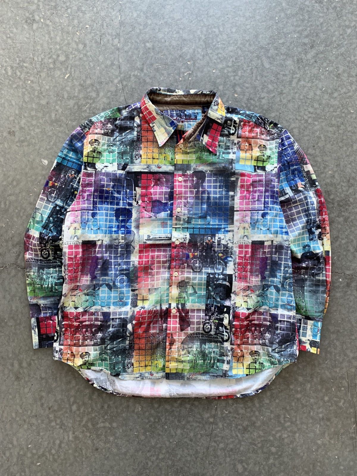 image of Avant Garde x Robert Graham Crazy Vintage Y2K Robert Graham Shirt Black History Baggy (Size 2XL)