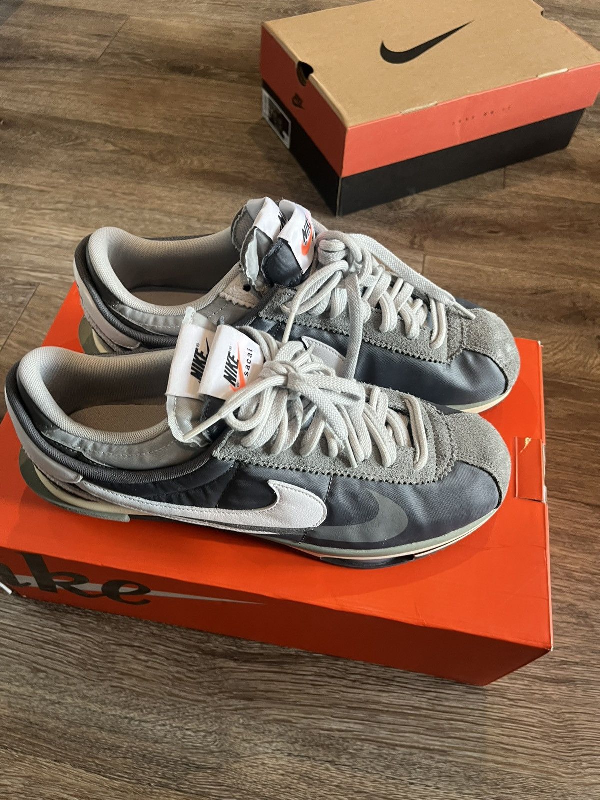 Sacai x Nike Zoom Cortex SP Sz 12 Iron Grey
