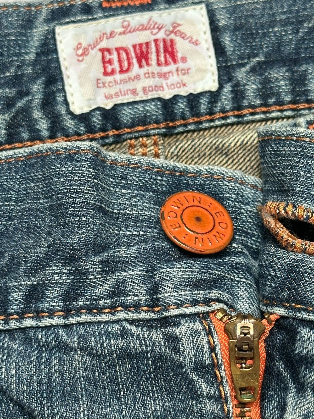 Edwin Edwin 403XVS Jeans | Authentic Denim | Rare Orange Stitching Size US 35 - 11 Thumbnail