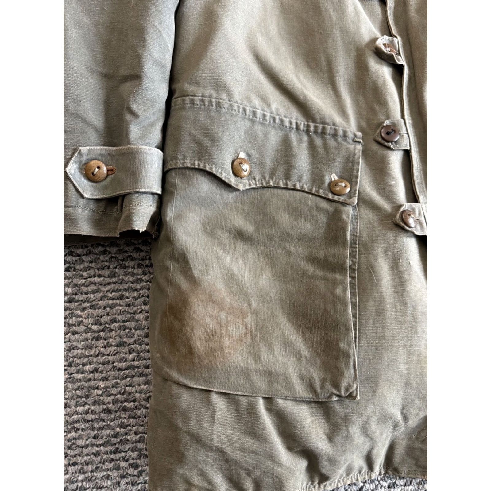 Vintage VTG Mats Larsson Coat M/L Swedish Army Military Sheepskin Parka WWII Mens Jacket Coat Long Green Size US M / EU 48-50 / 2 - 6 Thumbnail