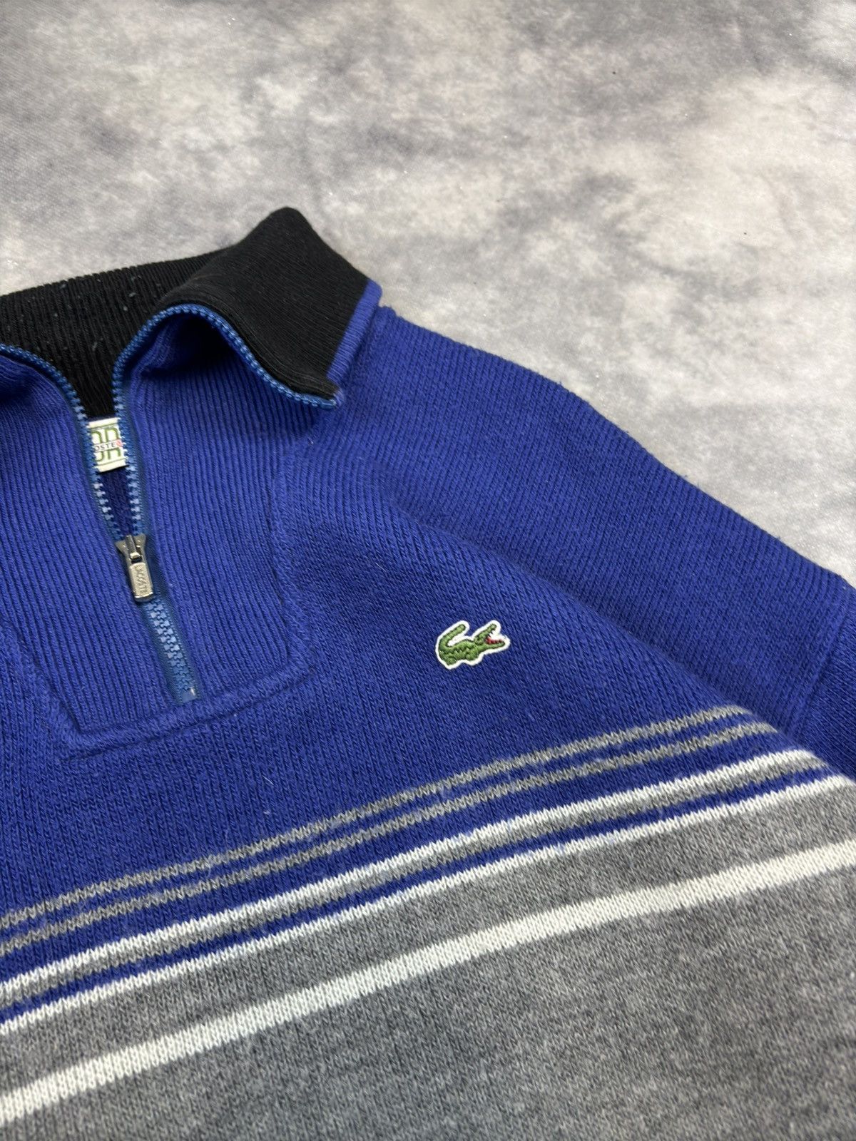 Lacoste × Vintage 😮‍💨 Rare Vintage 90s Lacoste Quarter 1/3 Zip Sweater Y2K Size US L / EU 52-54 / 3 - 2 Thumbnail