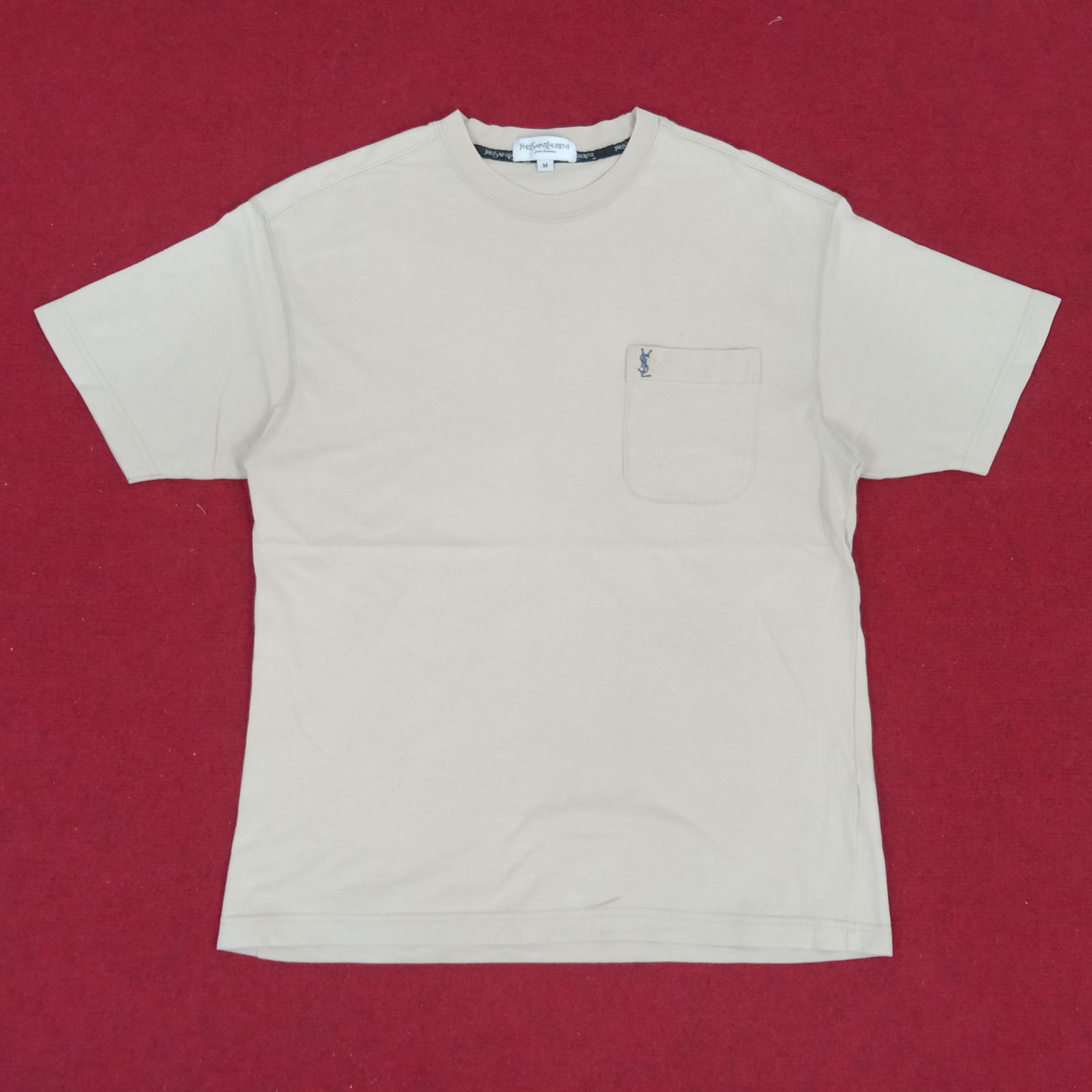 【SAINT LAURENT】CLASSIC SHORT SLEEVE POCKET T-SHIRT Saint Laurent crew-neck short-sleeve T-shirt | Black | FARFETCH