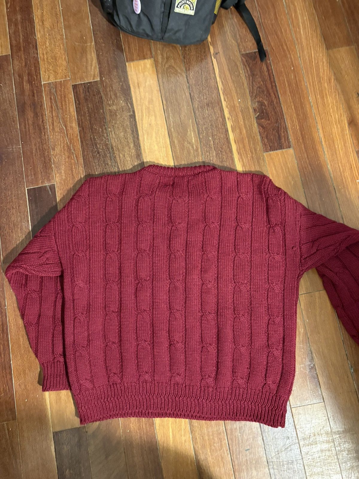 Vintage Red Cable Knit Sweater Size US M / EU 48-50 / 2 - 3 Thumbnail
