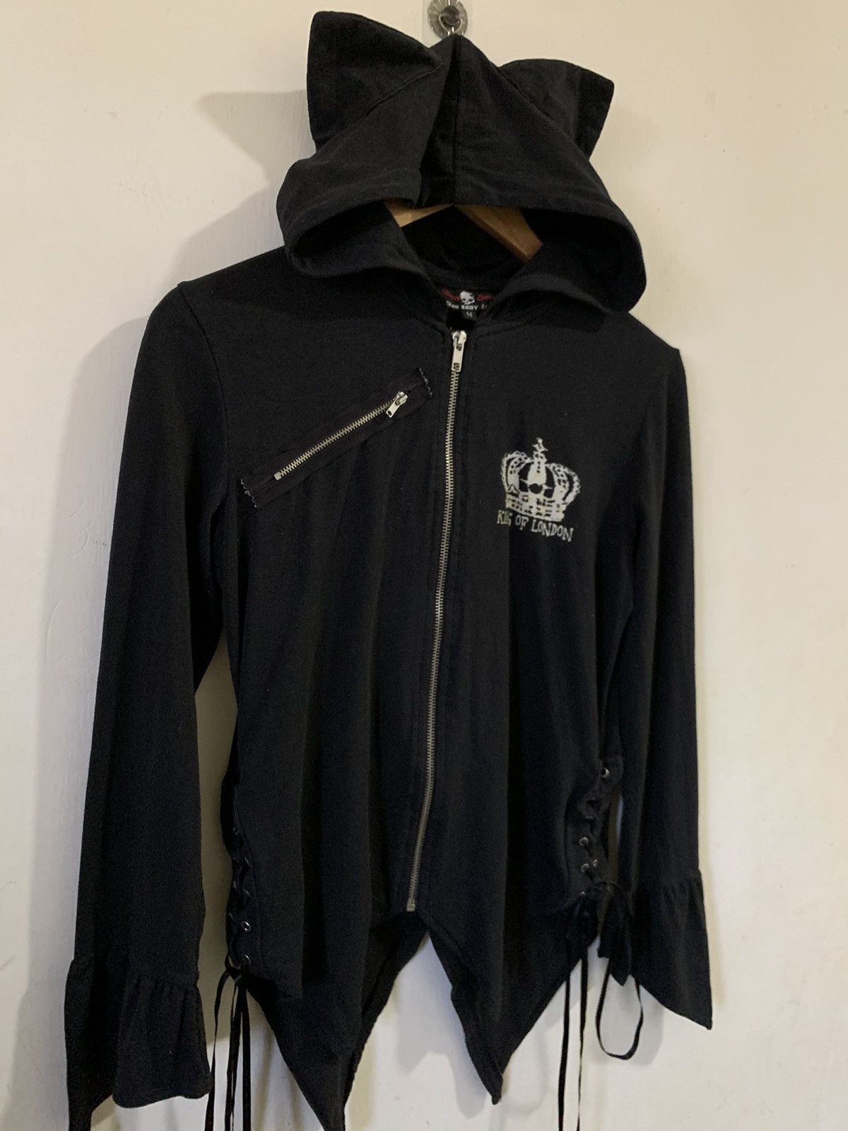Japanese Brand Blood Storm Y2K Fetaher Crown Skull Hooded Size M / US 6-8 / IT 42-44 - 3 Thumbnail