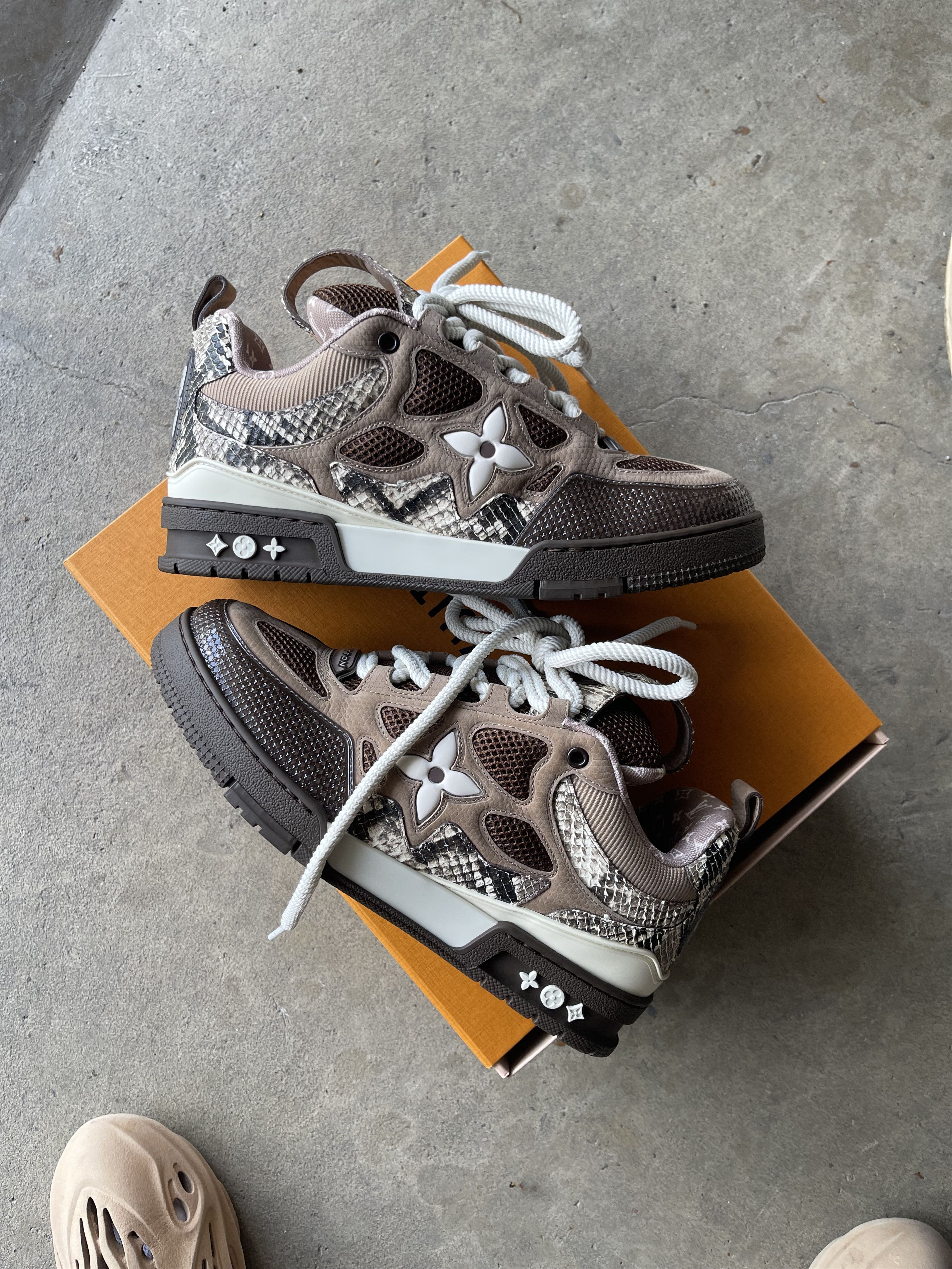 Louis Vuitton Louis Vuitton FW 2022 Python Skin Skate Sneakers Size US 8 / EU 41 - 5 Thumbnail
