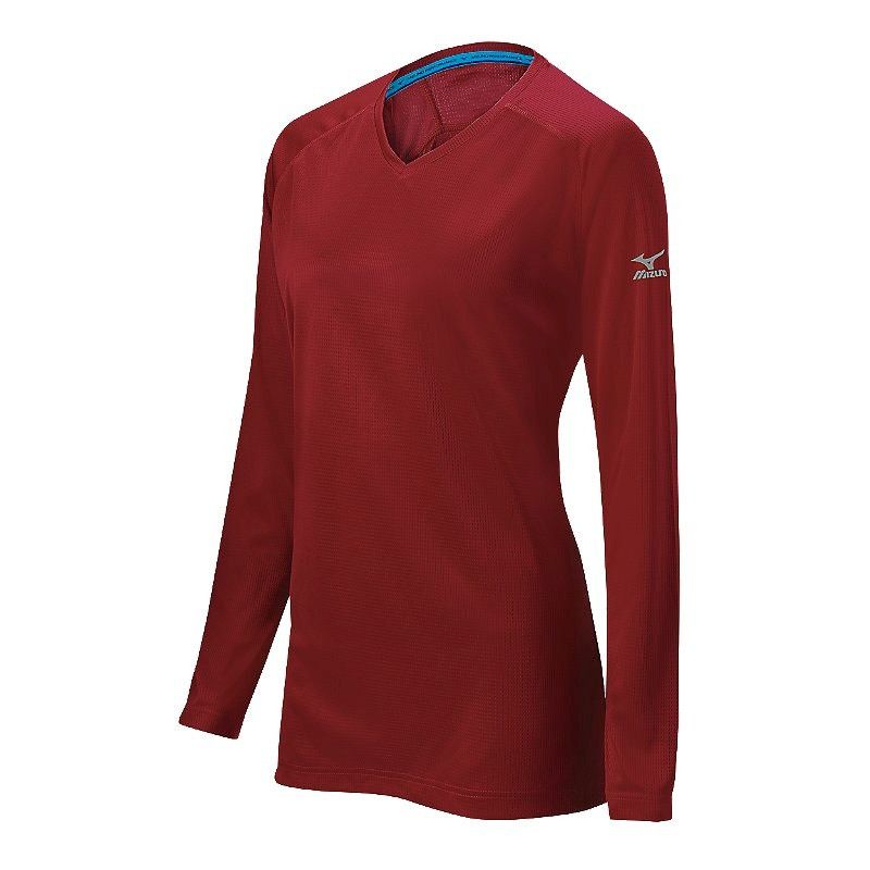 Mizuno Mizuno Girls' Comp Training Top, Maroon, Sz. M Size M / US 6-8 / IT 42-44 - 1 Thumbnail