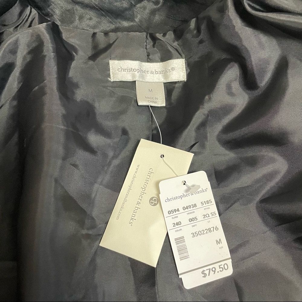 Other NWT New Christopher & Banks Black Crinkle Cotton Blend Jack Size M / US 6-8 / IT 42-44 - 7 Thumbnail