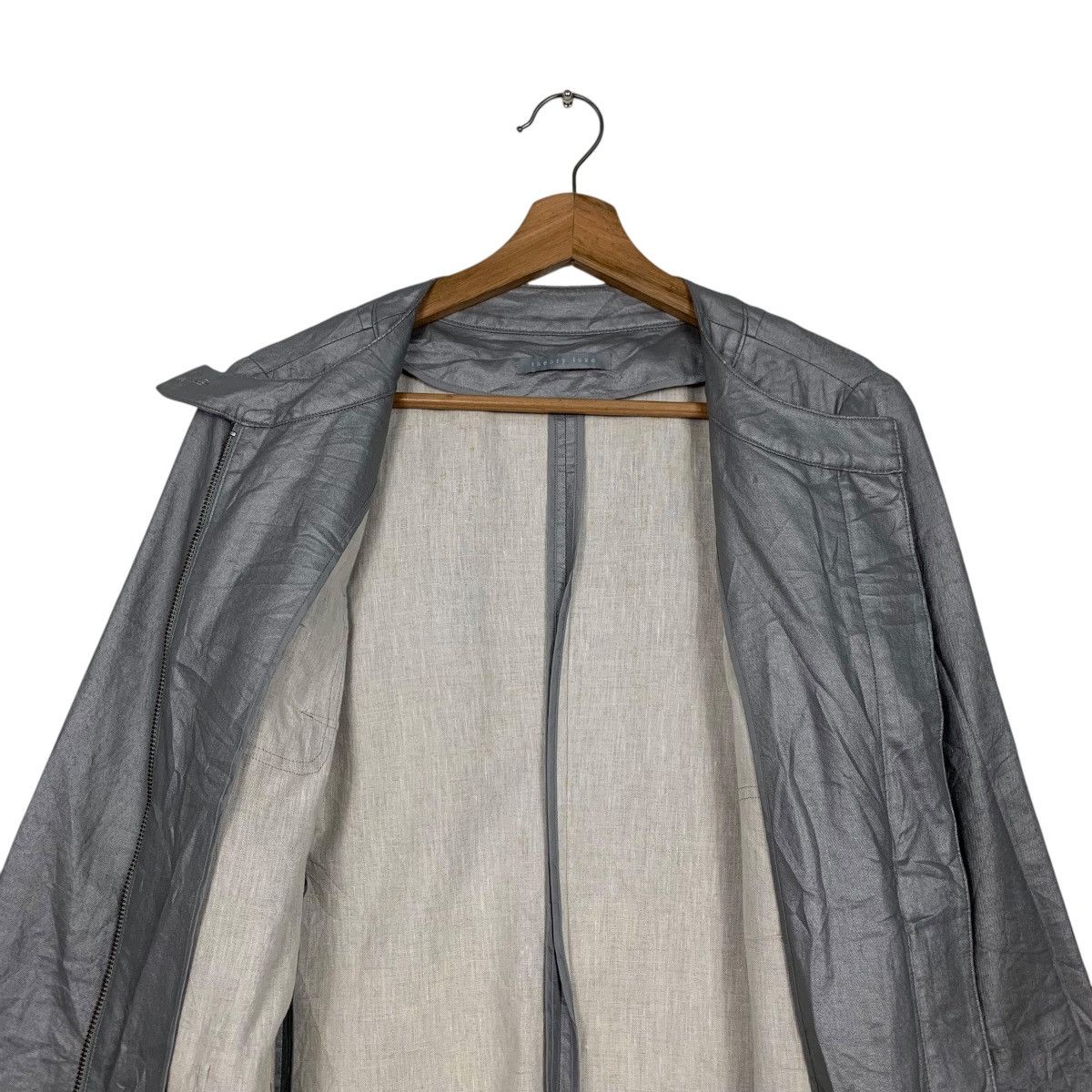 Theory THEORY LUXE Silver Grey Linen Jacket #2804-C127 Size M / US 6-8 / IT 42-44 - 13 Thumbnail