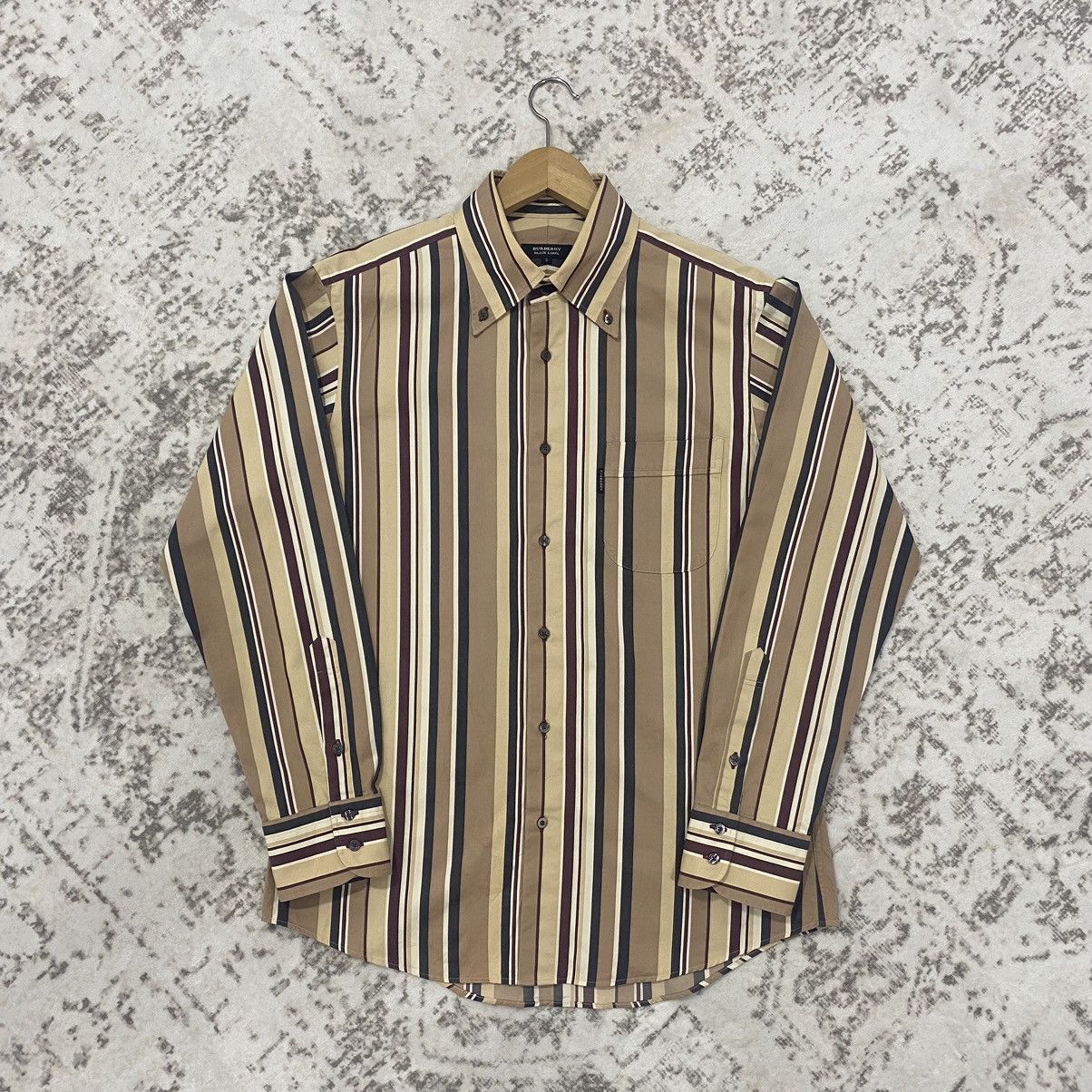Burberry Burberry Beige Check Shirt Size US L / EU 52-54 / 3 - 1 Thumbnail