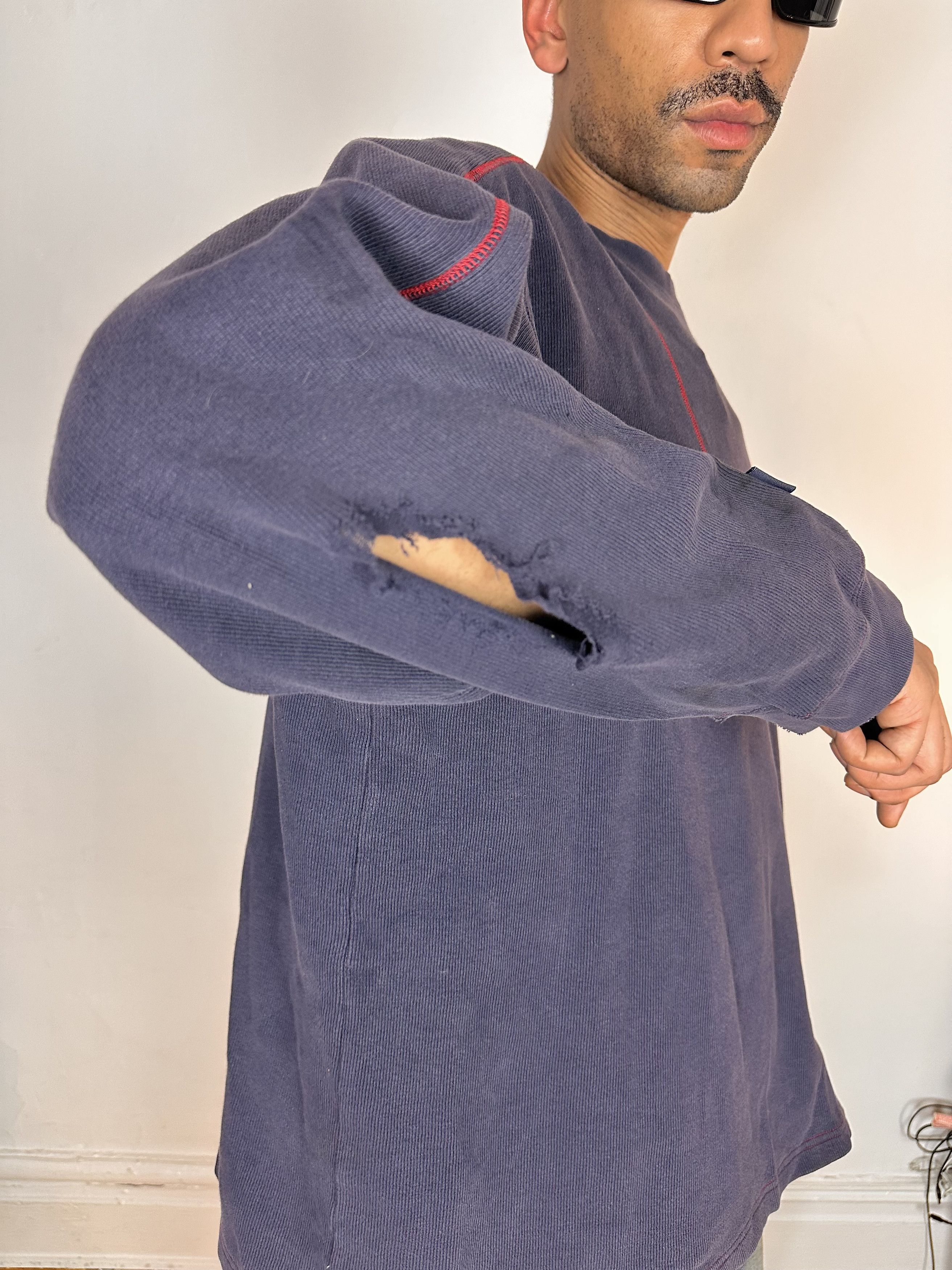Pepe Jeans Vintage Pepe Jeans Blue Oversized Sweatshirt - 4xl Size US XXL / EU 58 / 5 - 6 Thumbnail