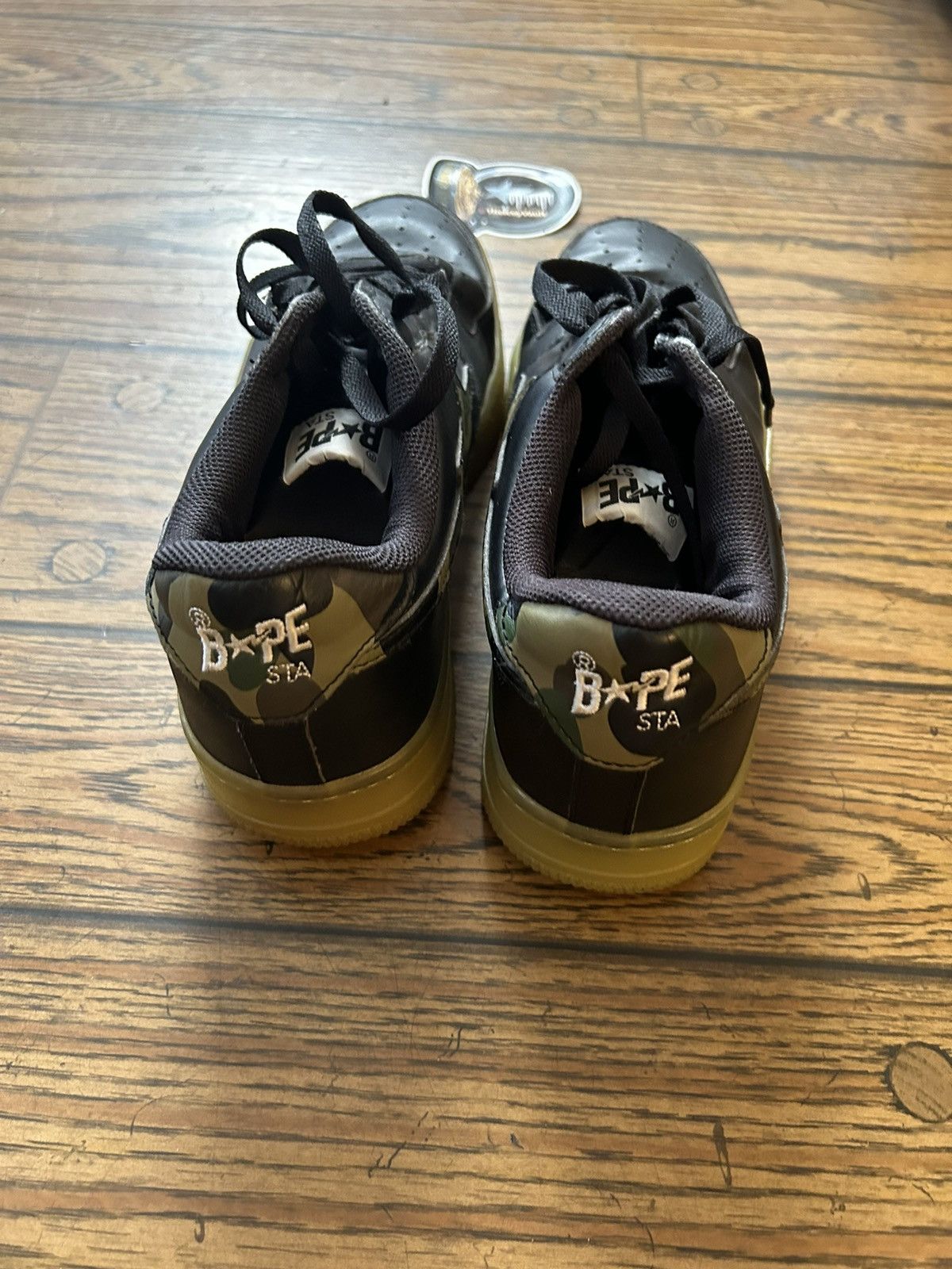 Bape Bape Black/Green Camo Glow In Dark Bapestas Size US 9.5 / EU 42-43 - 4 Thumbnail