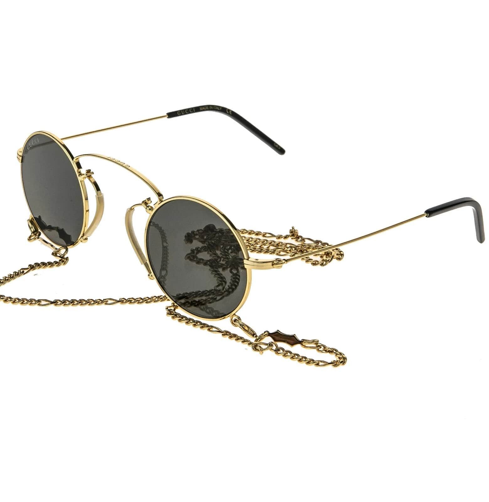 Gucci GUCCI GG0991S ARIA Pinke-nez 0991 Black Gold Chain 002 Size ONE SIZE - 6 Thumbnail