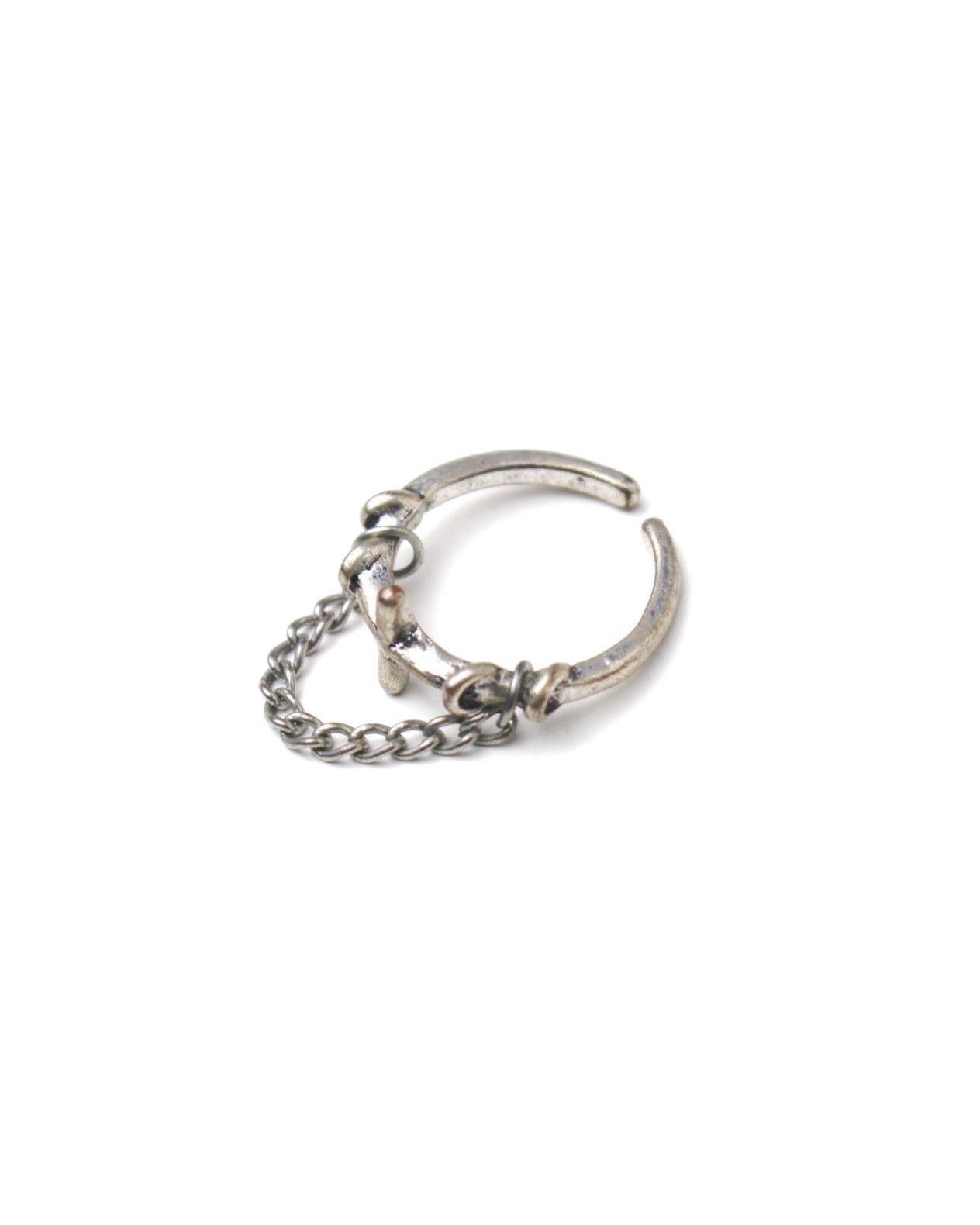 Vintage 2000S JAPANESE MADE AVANT GARDE CHAINED CROSS RING Size ONE SIZE - 3 Thumbnail