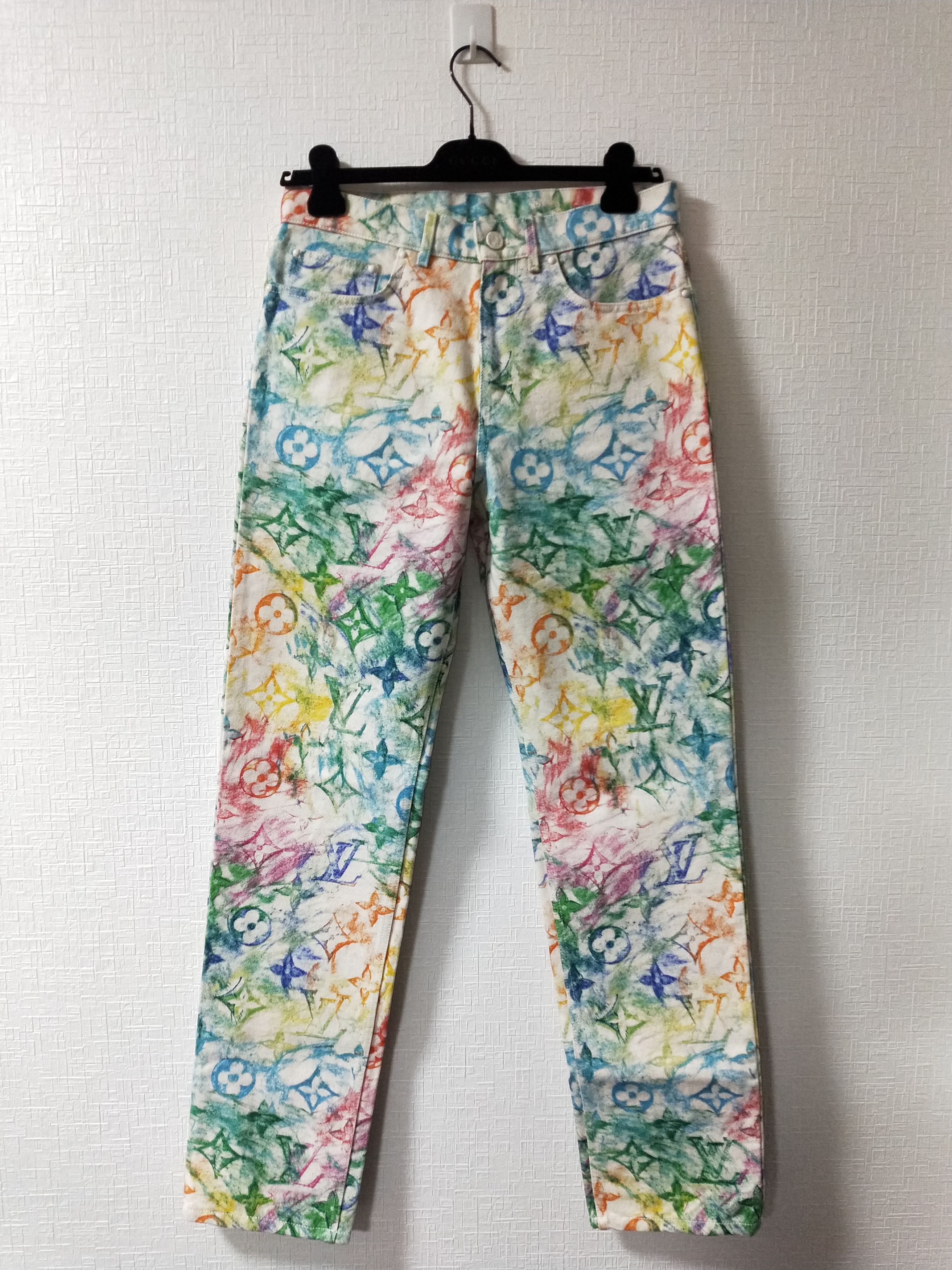 Louis Vuitton Pastel Monogram Denim Jeans Size US 31 - 1 Thumbnail