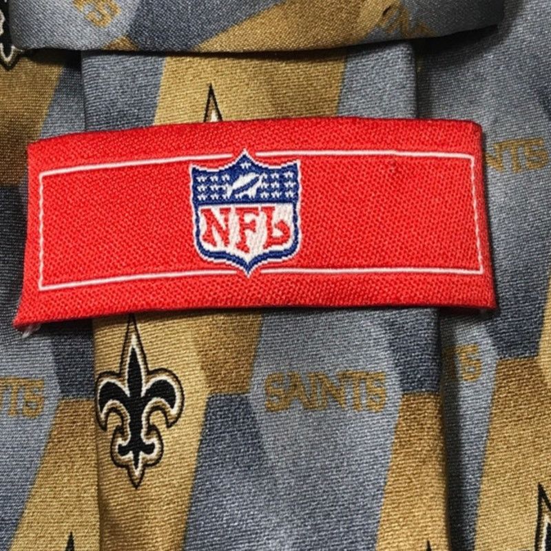 NFL NFL Eagles Wings New Orleans Saints Silk Wide Necktie Size ONE SIZE - 4 Thumbnail