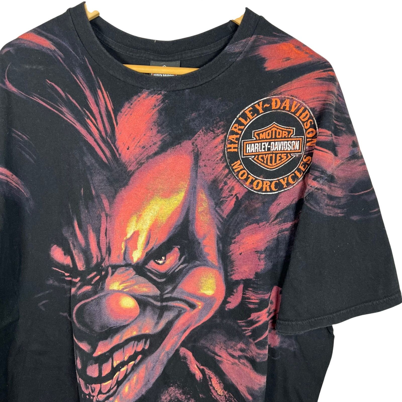 Harley Davidson Harley Davidson Clown Black Shirt Oklahoma City XXL 25x31 Size US XXL / EU 58 / 5 - 3 Thumbnail