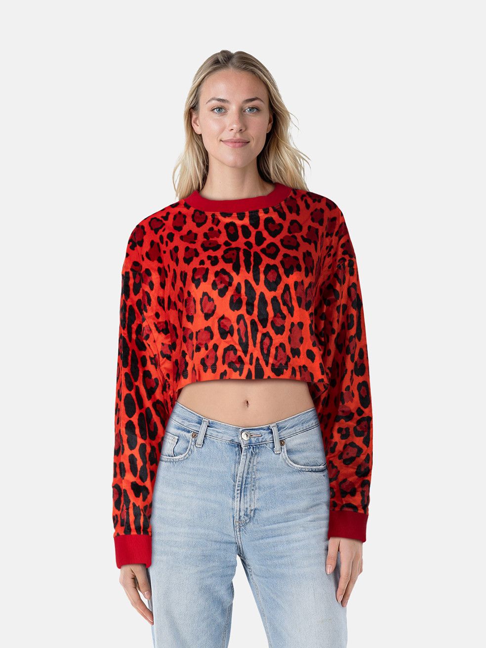 Tom Ford Red Leopard Print Crop Top Size XS / US 0-2 / IT 36-38 - 1 Thumbnail