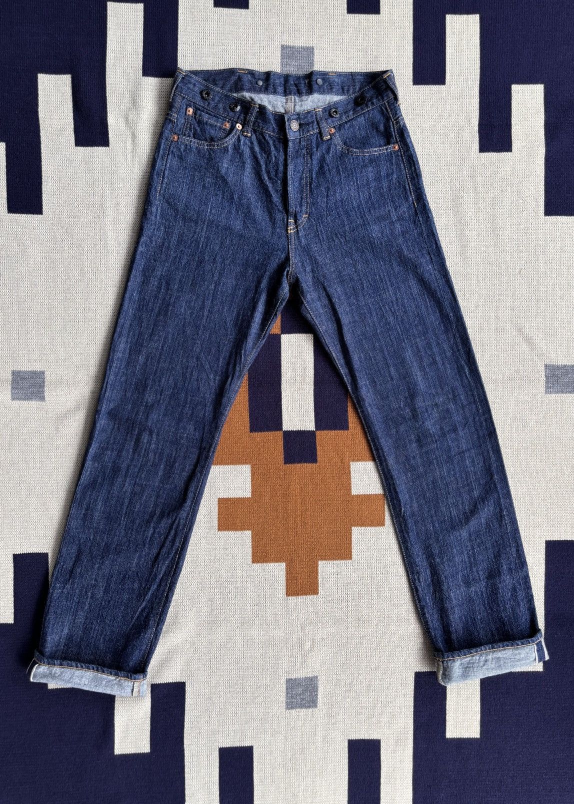 Beams Plus Beams Boy Buckle Back Selvedge Denim Size US 30 / EU 46 - 3 Thumbnail