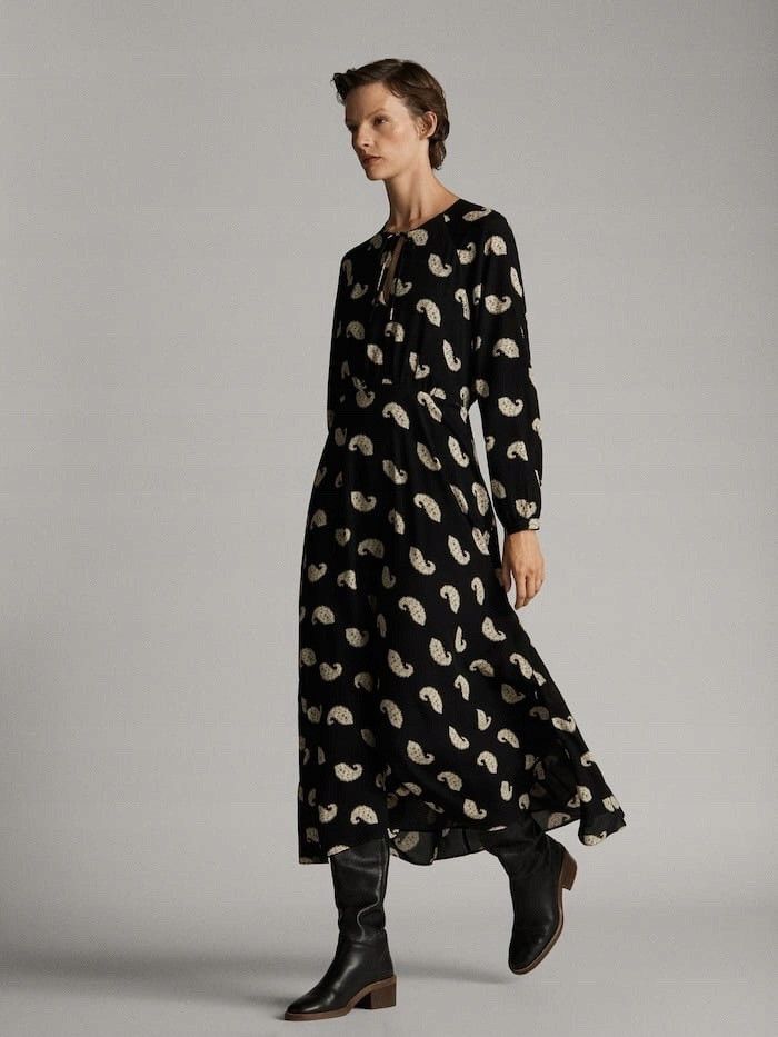 Massimo Dutti Massimo Dutti Maxi Dress Paisley Print Viscose size US6 38 Size M / US 6-8 / IT 42-44 - 2 Thumbnail