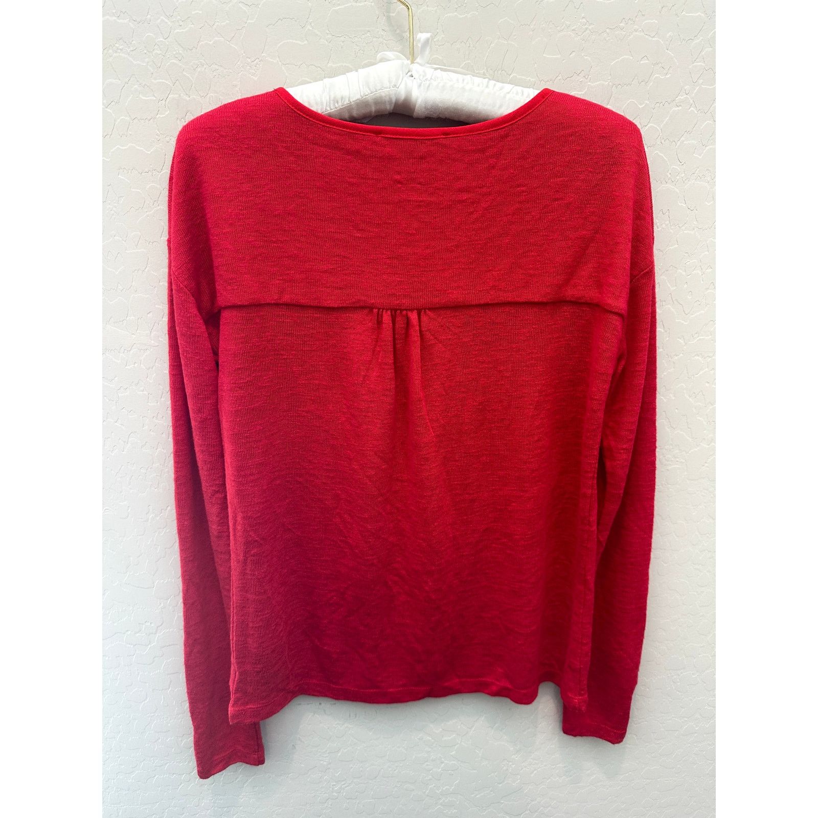 Sanctuary SANCTUARY | Hanna Red Lightweight Split Neck Long Sleeve Top Size XS / US 0-2 / IT 36-38 - 4 Thumbnail