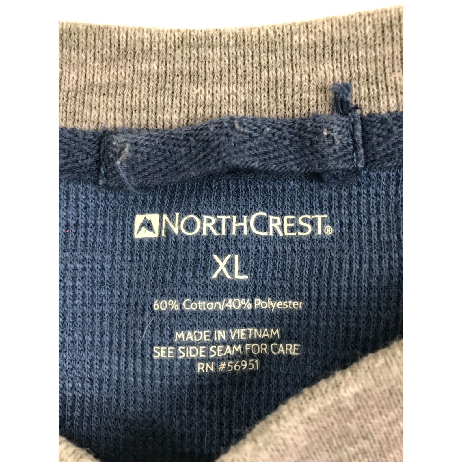 Vintage Northcrest Shirt Men's XL Blue Round Henley Long Sleeve Close Knit T-Shirt Size US XL / EU 56 / 4 - 5 Thumbnail