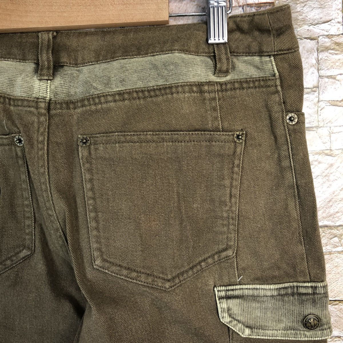 Japanese Brand Sarah Band Brown Cargo Multipocket Pants #A590 Size US 31 - 17 Thumbnail