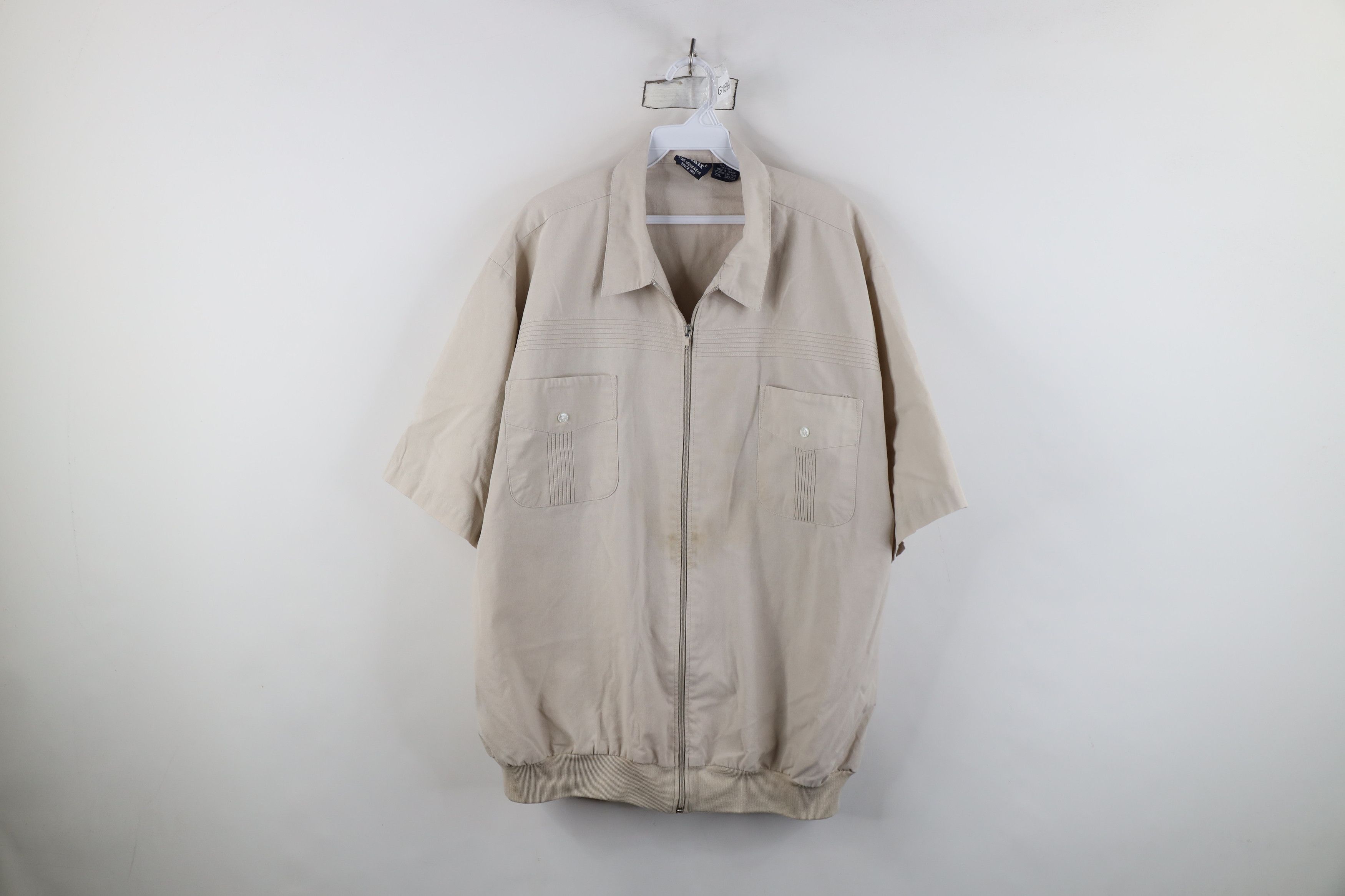 Vintage Vintage 90s Streetwear Short Sleeve Full Zip Shirt Jacket Size US XXL / EU 58 / 5 - 1 Thumbnail