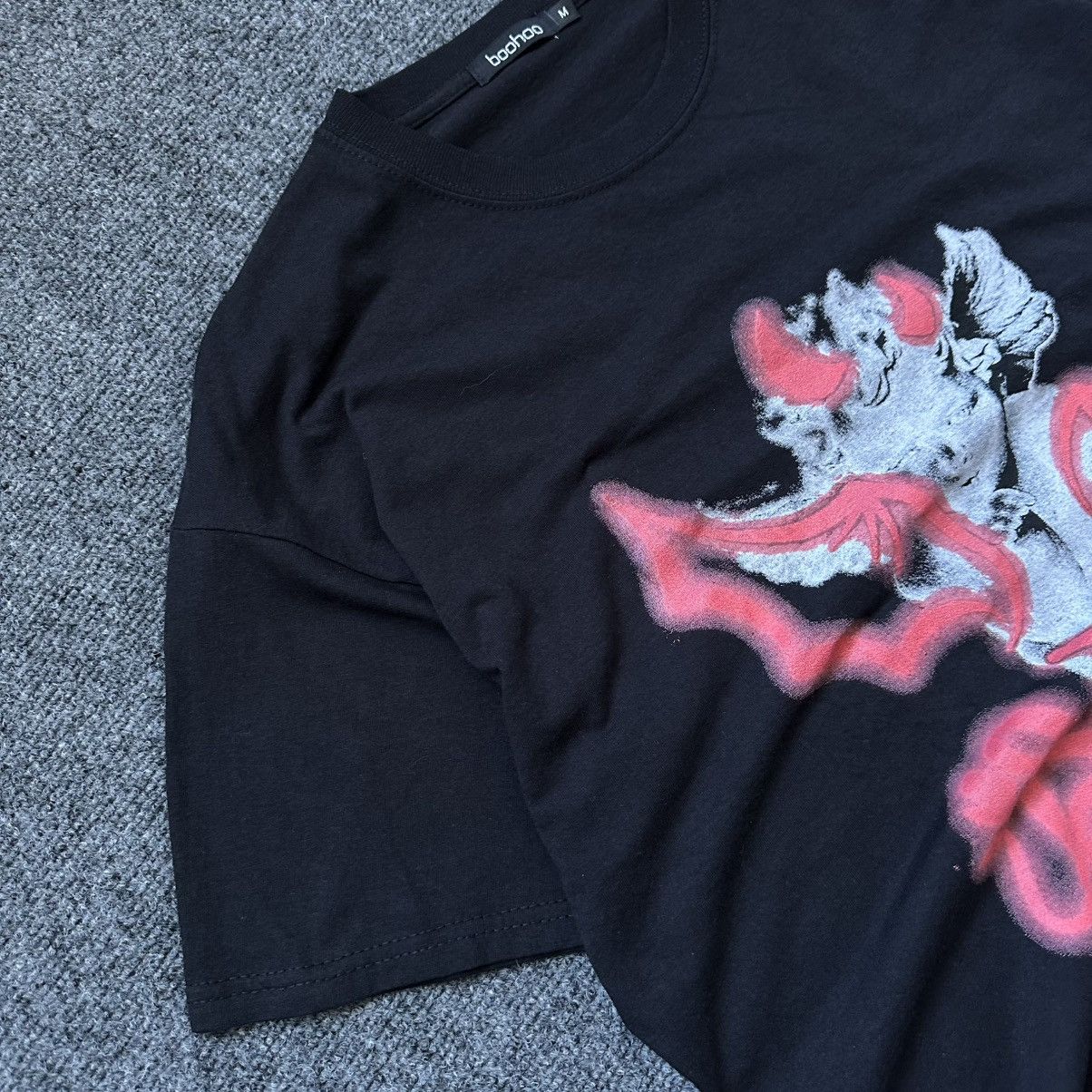 Japanese Brand VTG Adult Devil Angel T-shirts Joke Humor Man’s Tee Boohoo Size US M / EU 48-50 / 2 - 3 Thumbnail