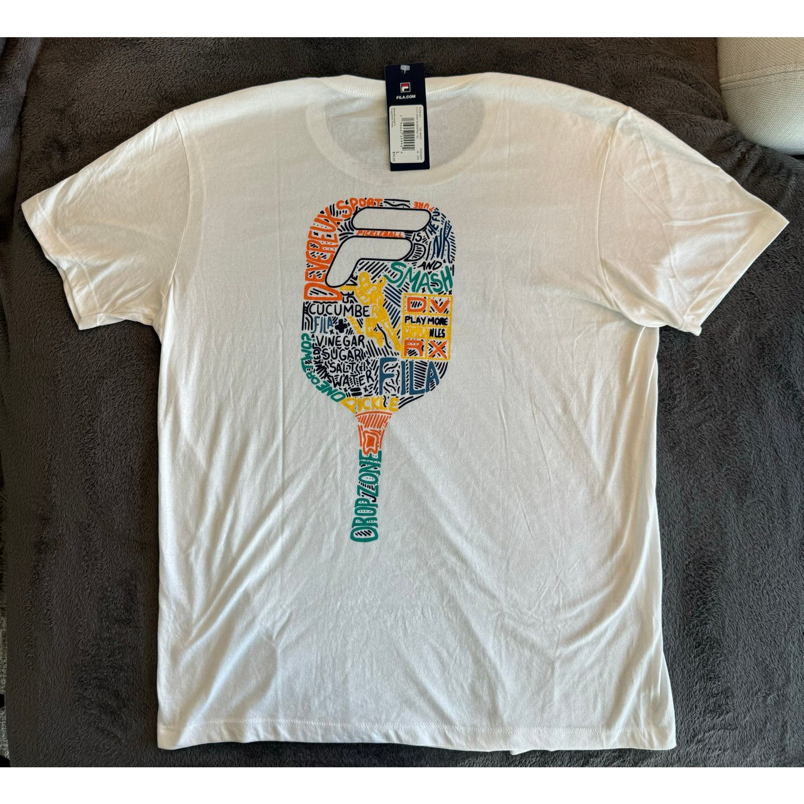 Fila FILA White Pickleball T-Shirt (XL) Size US L / EU 52-54 / 3 - 4 Thumbnail