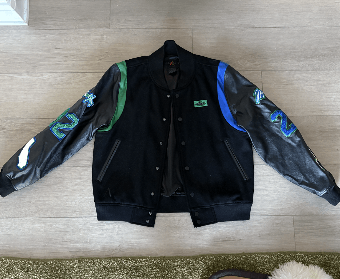 Jordan Brand Jordan x Aleali May Varsity Jacket XSmall Black Green Blue Size XS / US 0-2 / IT 36-38 - 2 Thumbnail