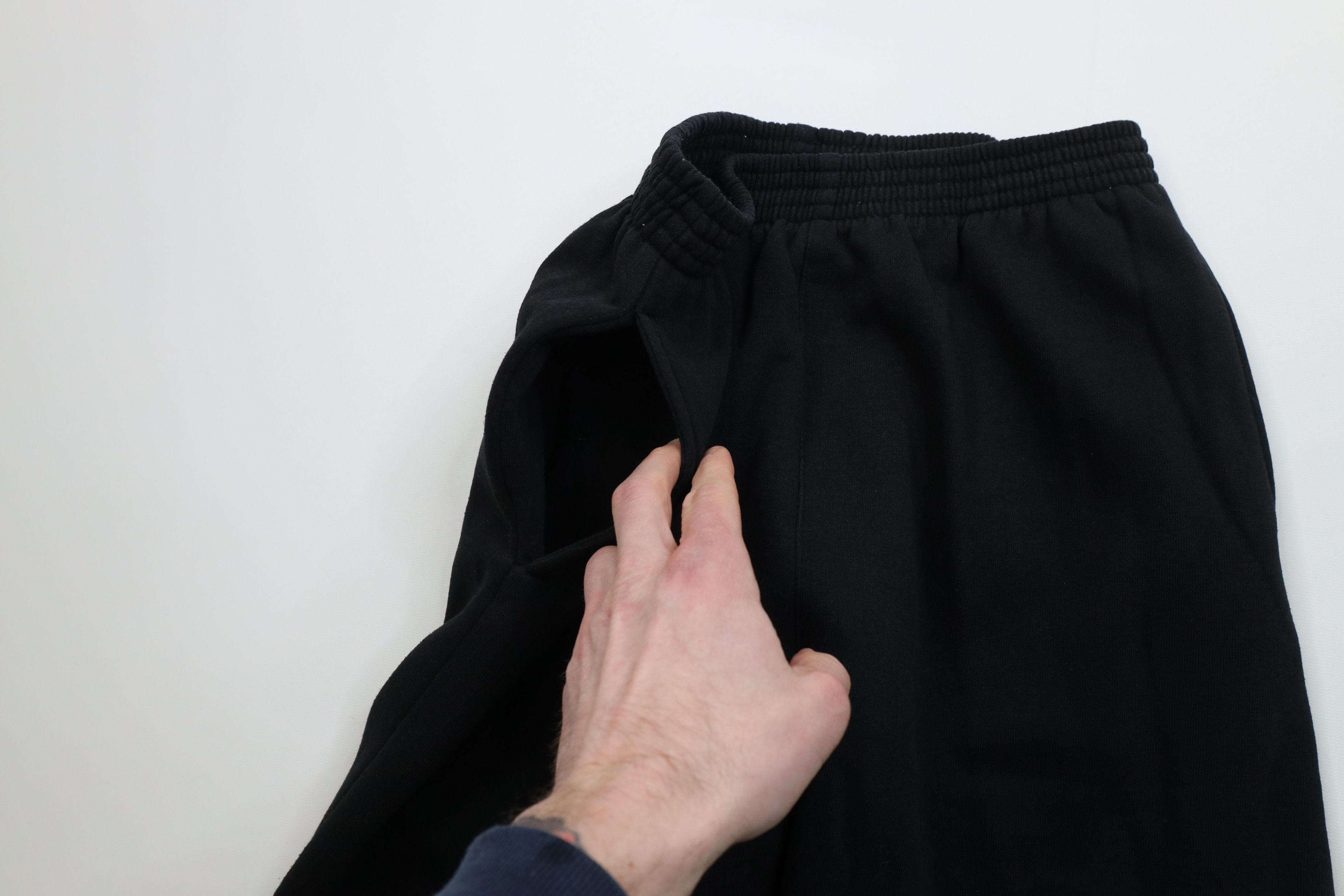 Vintage Vintage 90s Streetwear Blank Sweatpants Pants Black Size 26" / US 2 / IT 38 - 9 Thumbnail