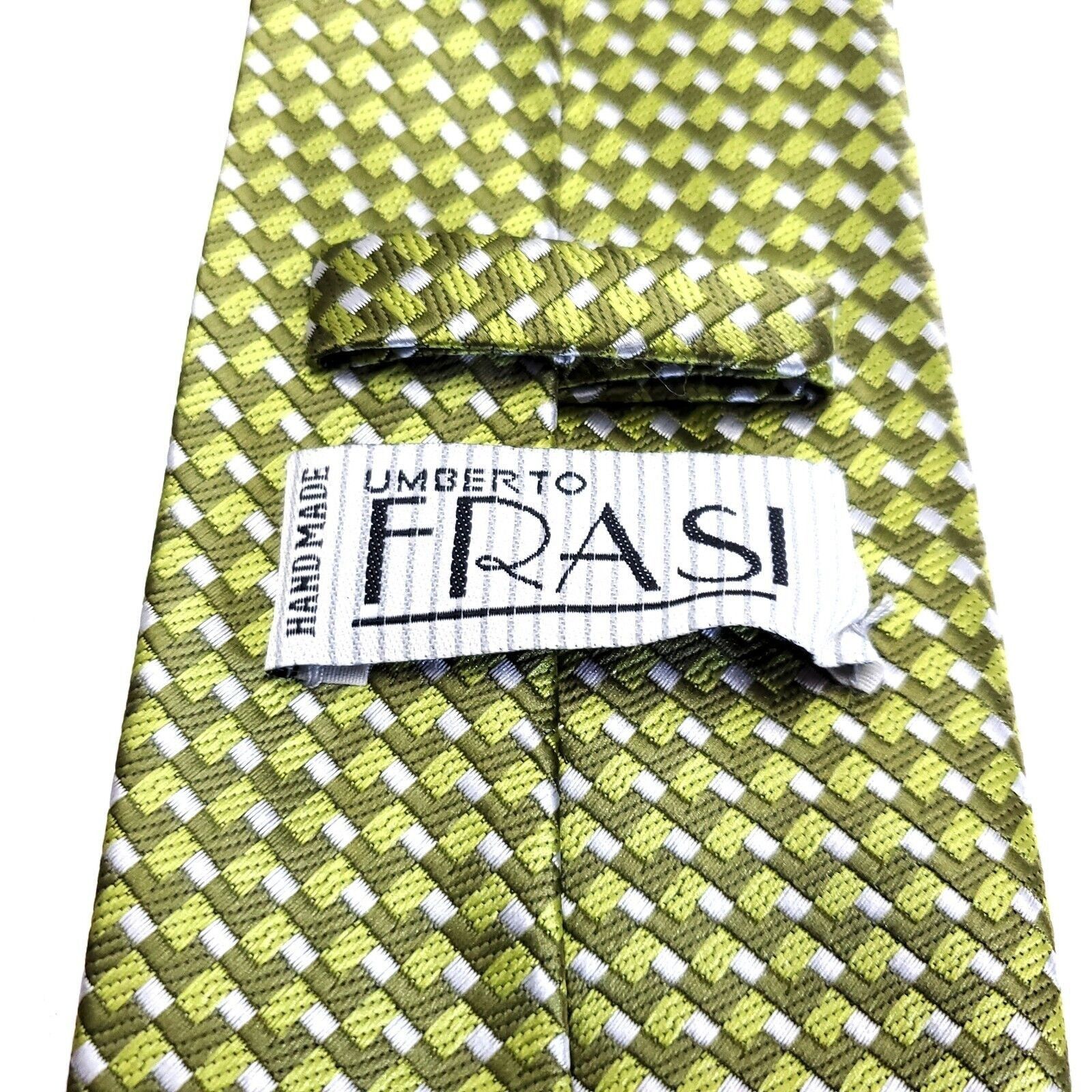 Vintage Umberto Frasi Polyester Wide Green Geometric Tie Size ONE SIZE - 3 Thumbnail